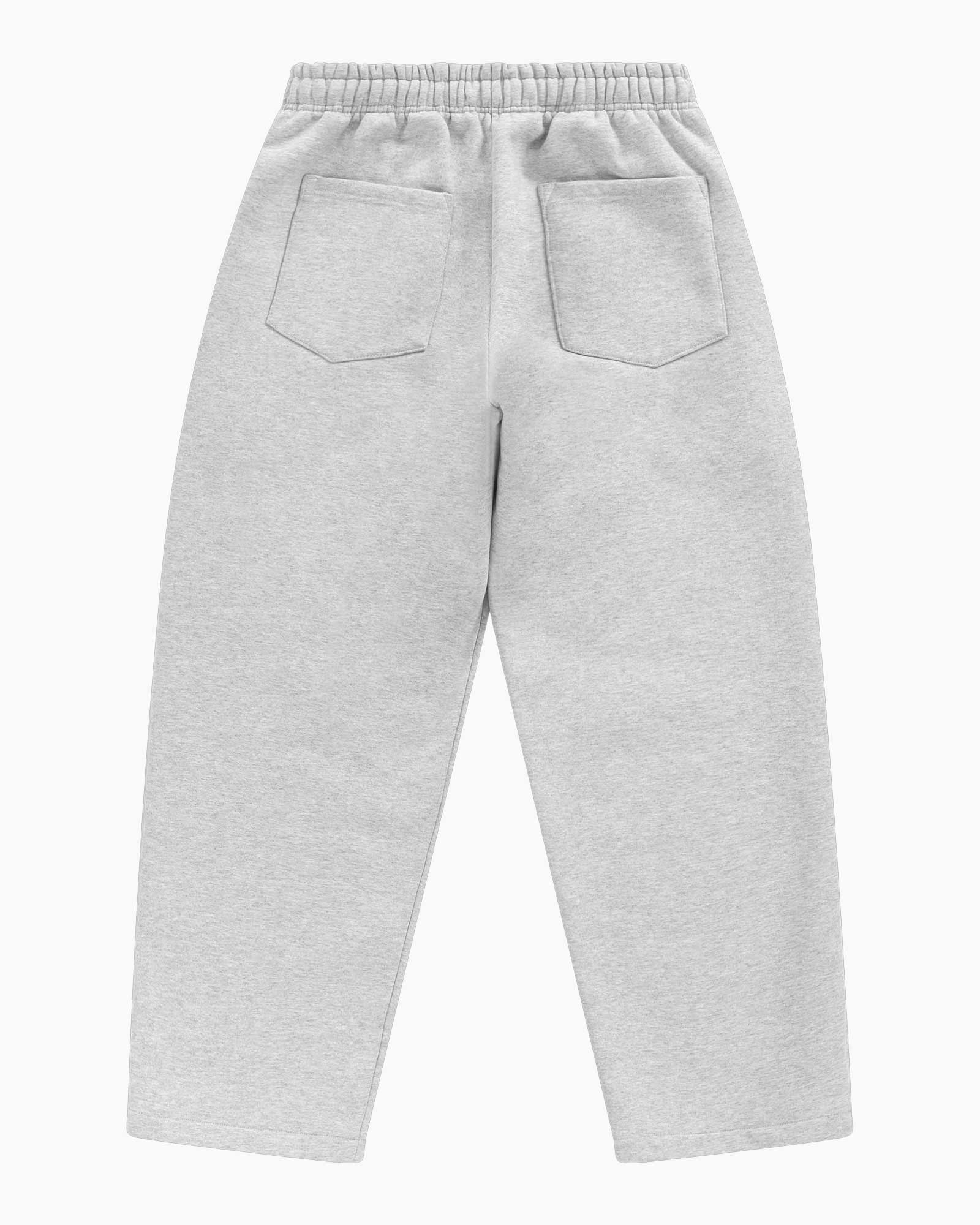 broek, grijs, elastische taille, patch, zakken