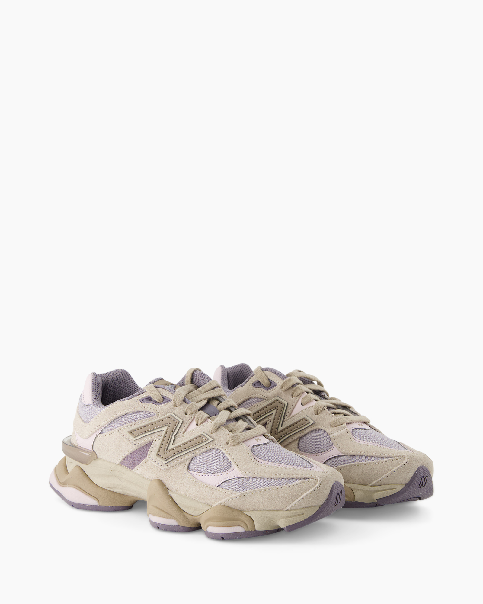 sneaker, sportschoen, mesh, suede, beige lilac