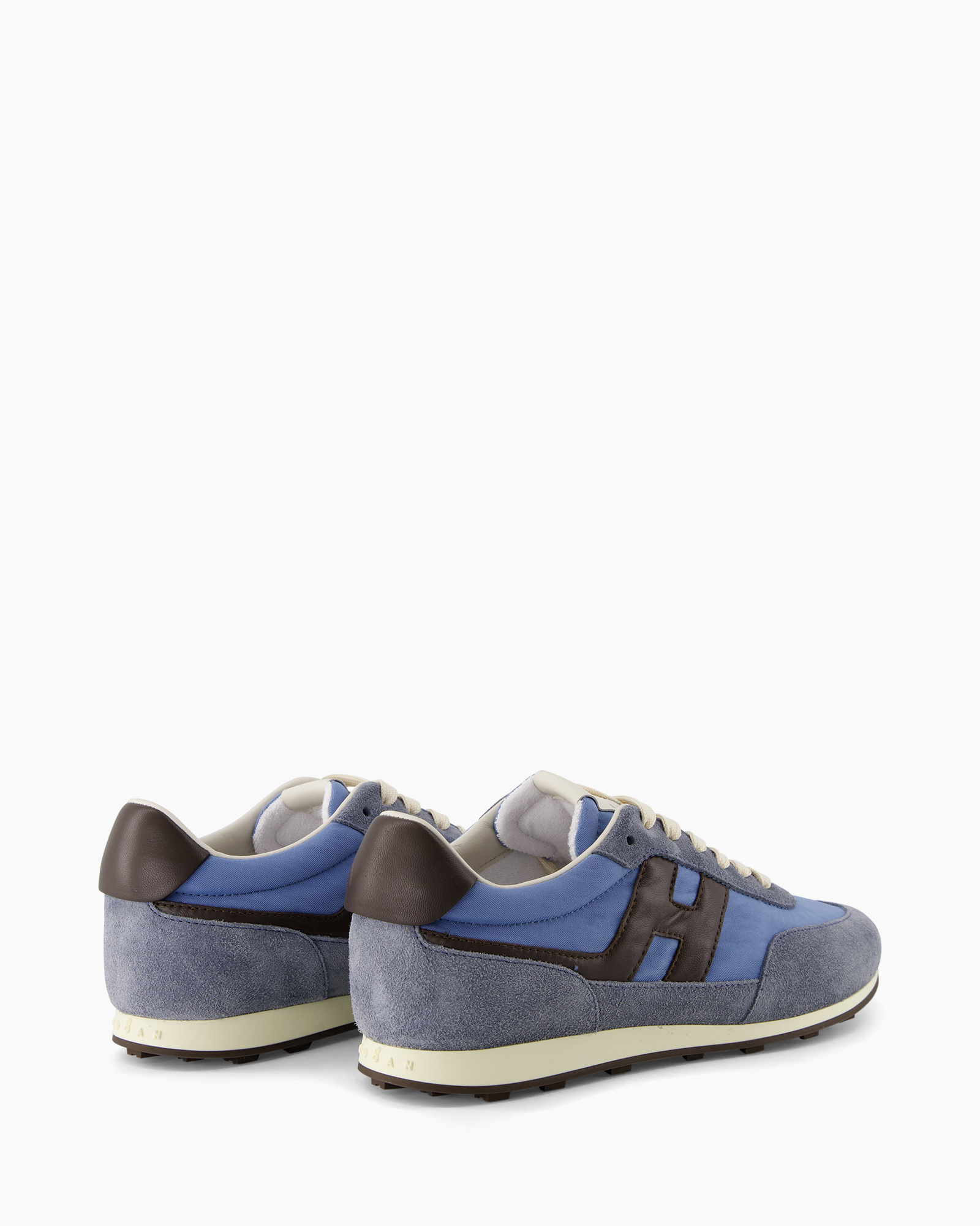 sneaker, blauw, casual, suede, veters