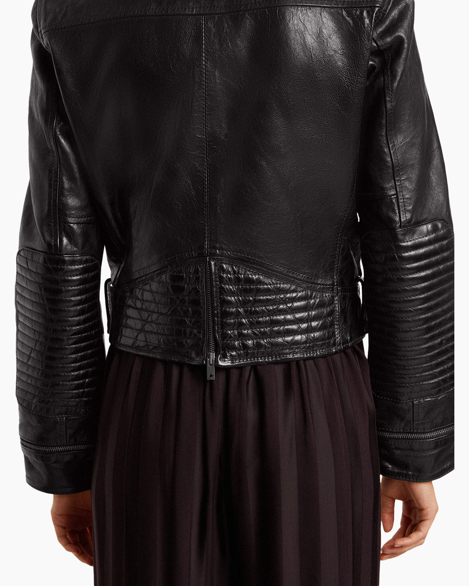 leren jas, biker jasje, rits, leren textuur, donker patroon