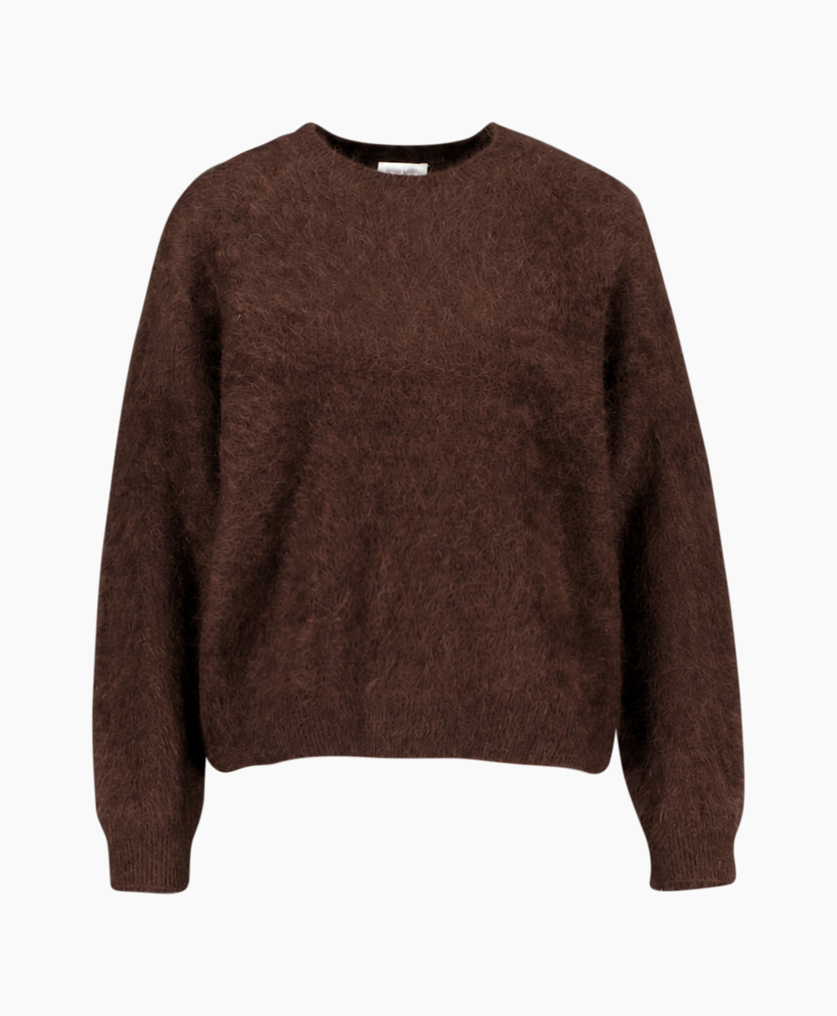 Sweater, bruin, breiwerk, pull-over, lange mouw