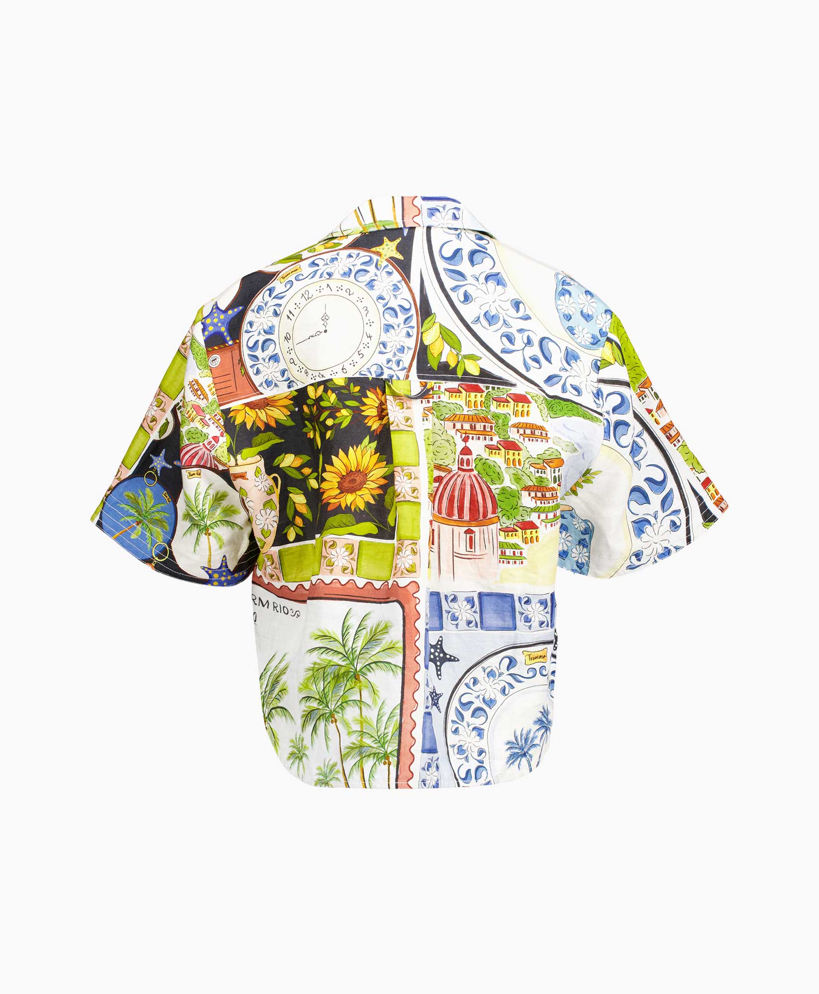 Blouse Latin Trip Scarves Buttoned Groen
