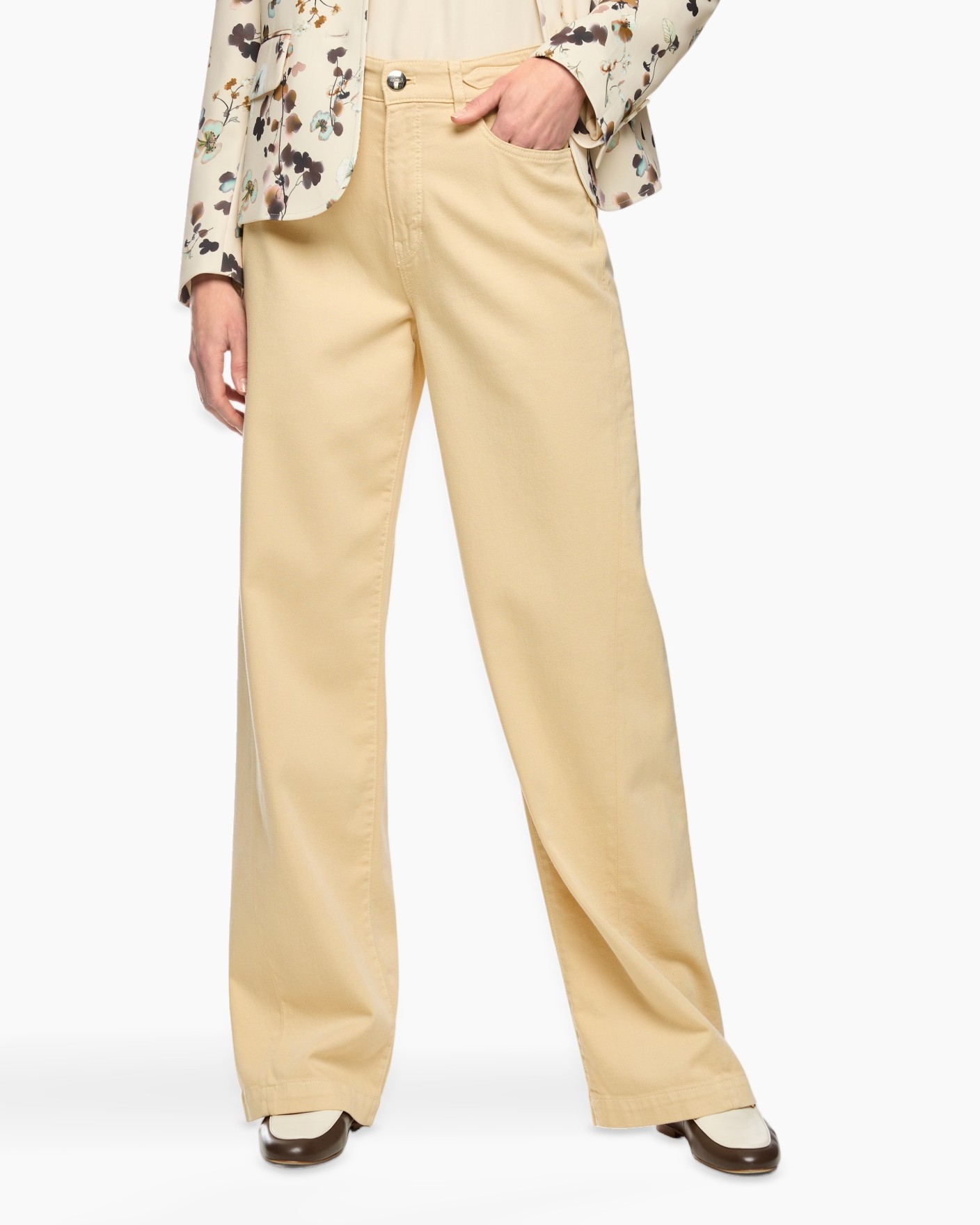 beige broek, wijdgaande broek, werkbroek, casual, broeken