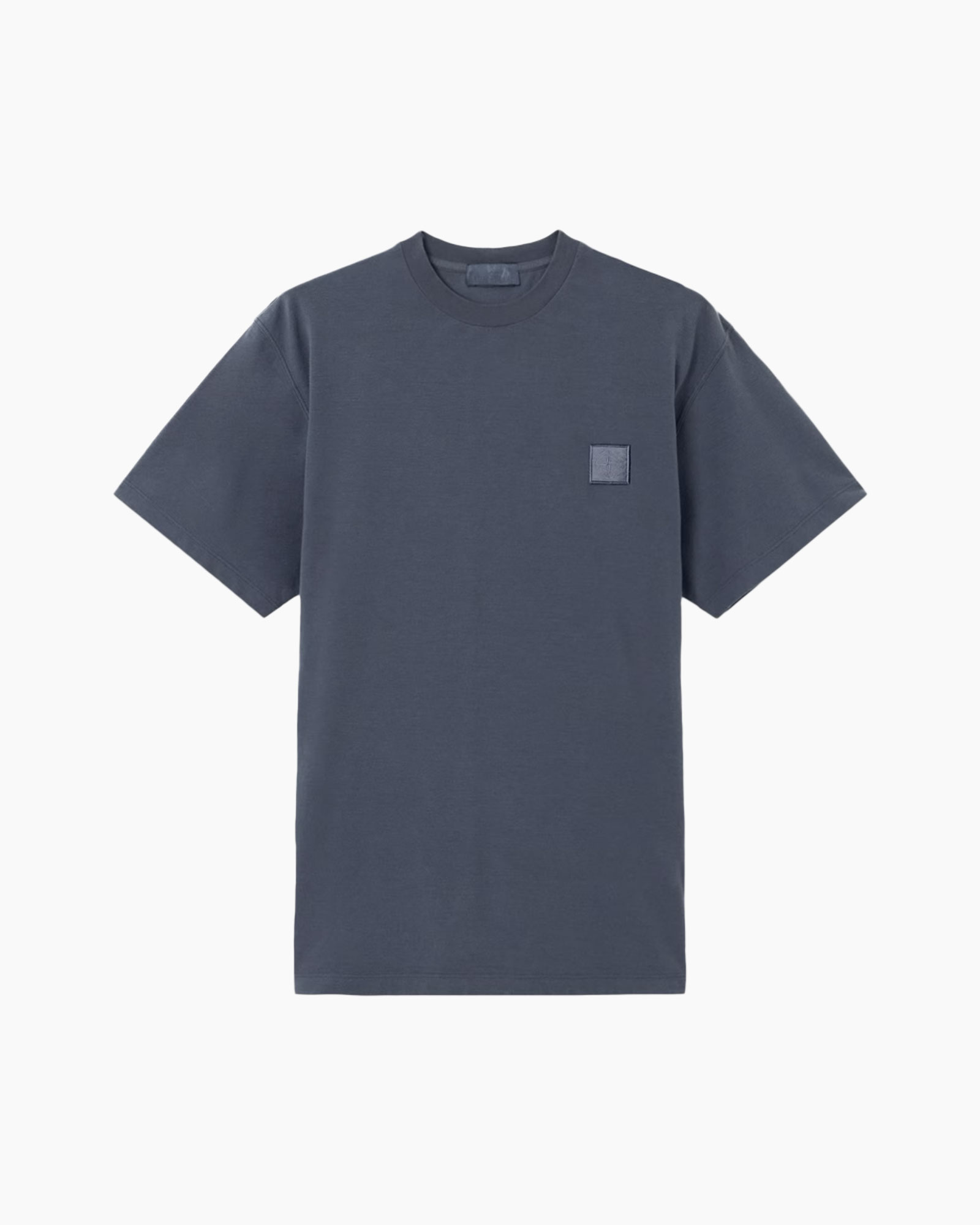 t-shirt, korte mouw, rond hals, effen kleur, patchzak