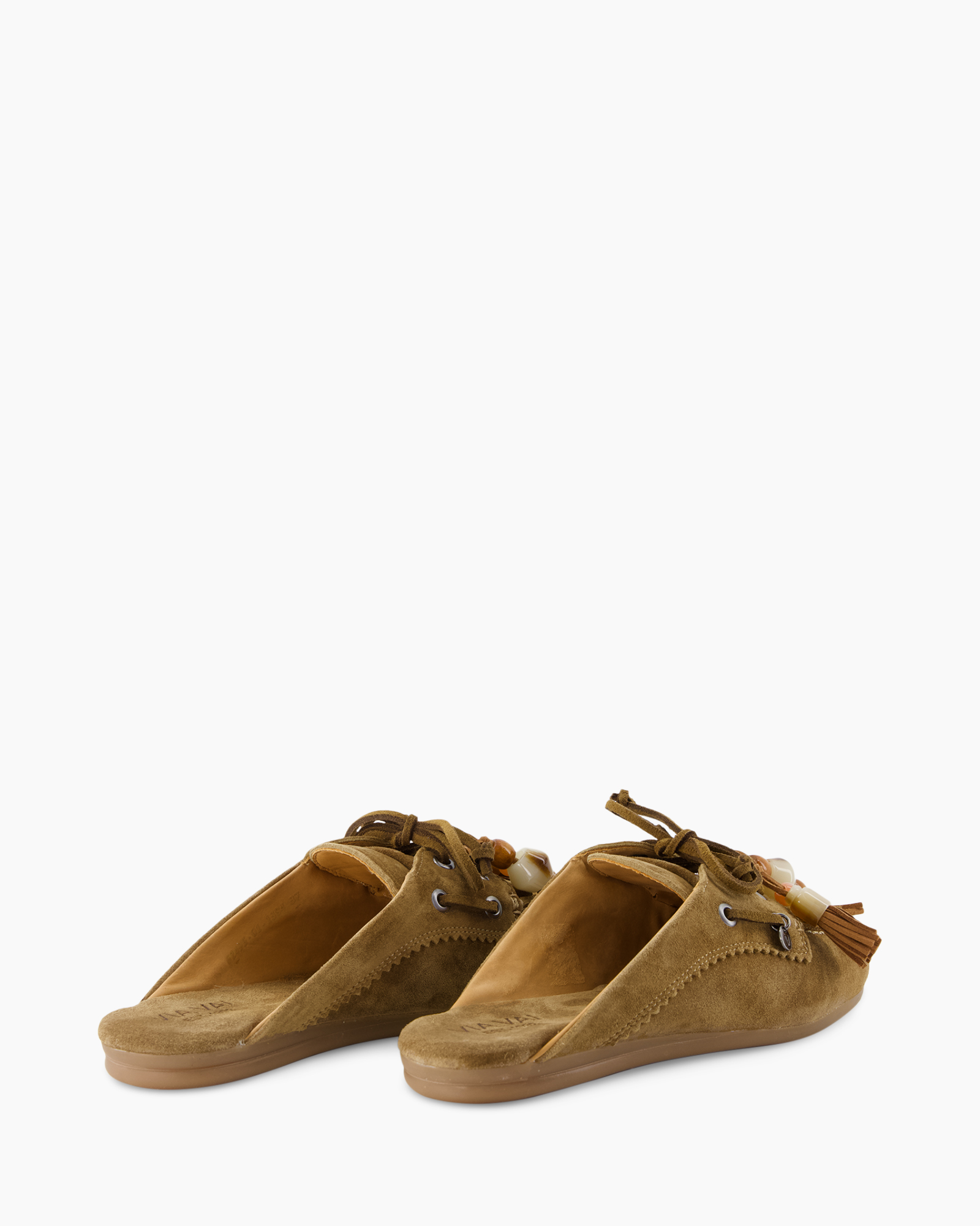 slippers, moccasins, suede, bruin, veters
