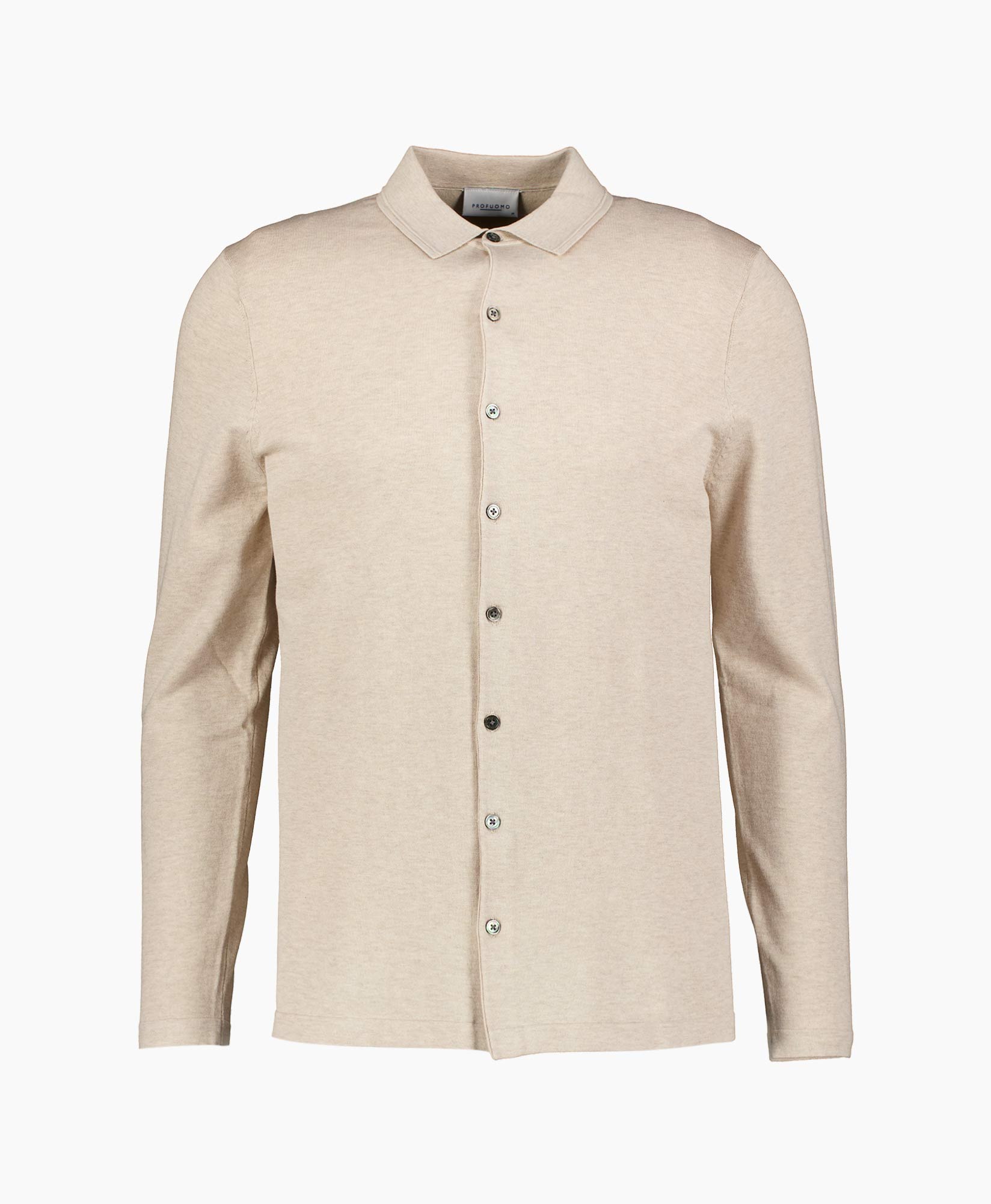 Trui Polo Button Th Ls Sand Zand