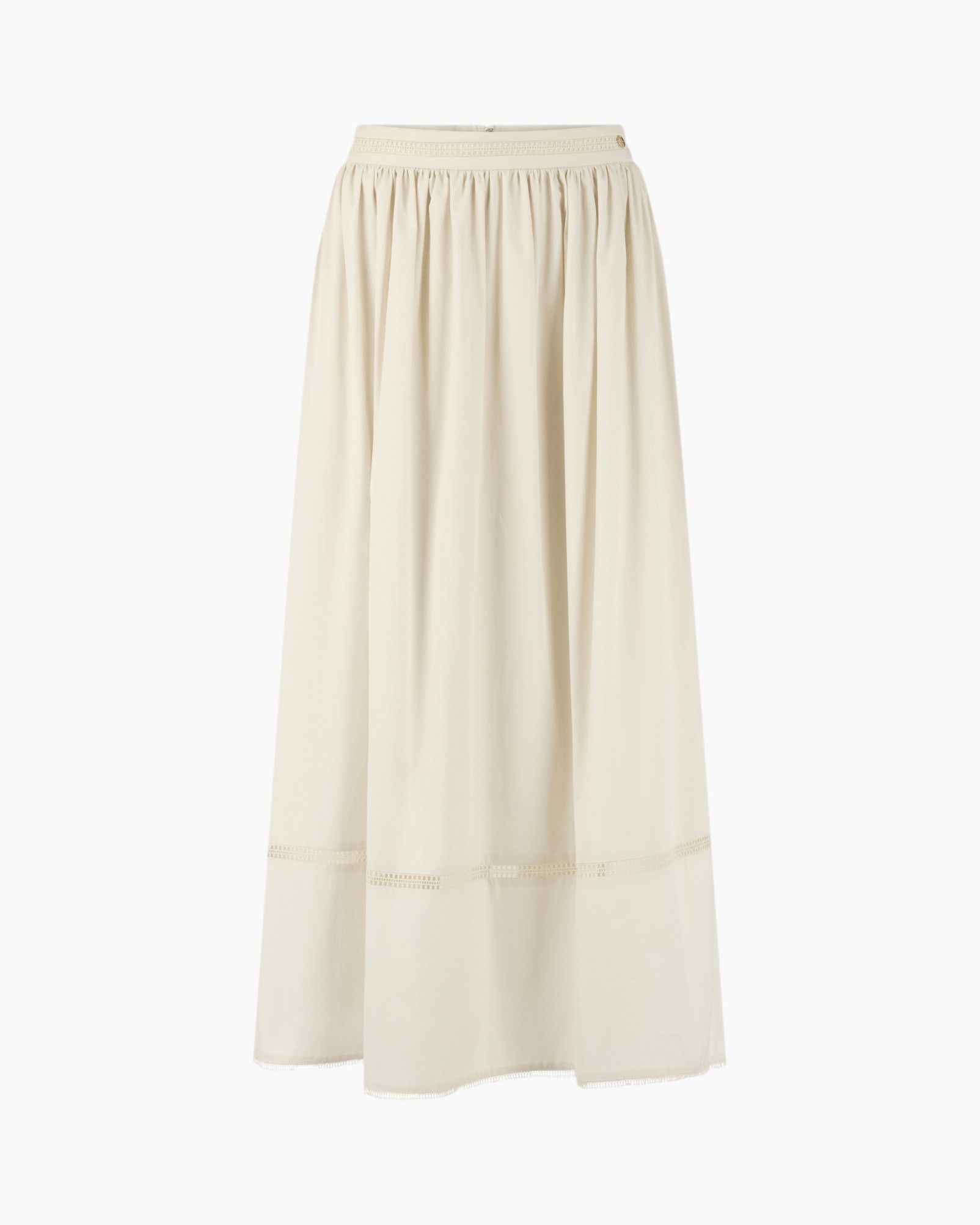 skirt, maxi skirt, cream, plain, elastic waistband