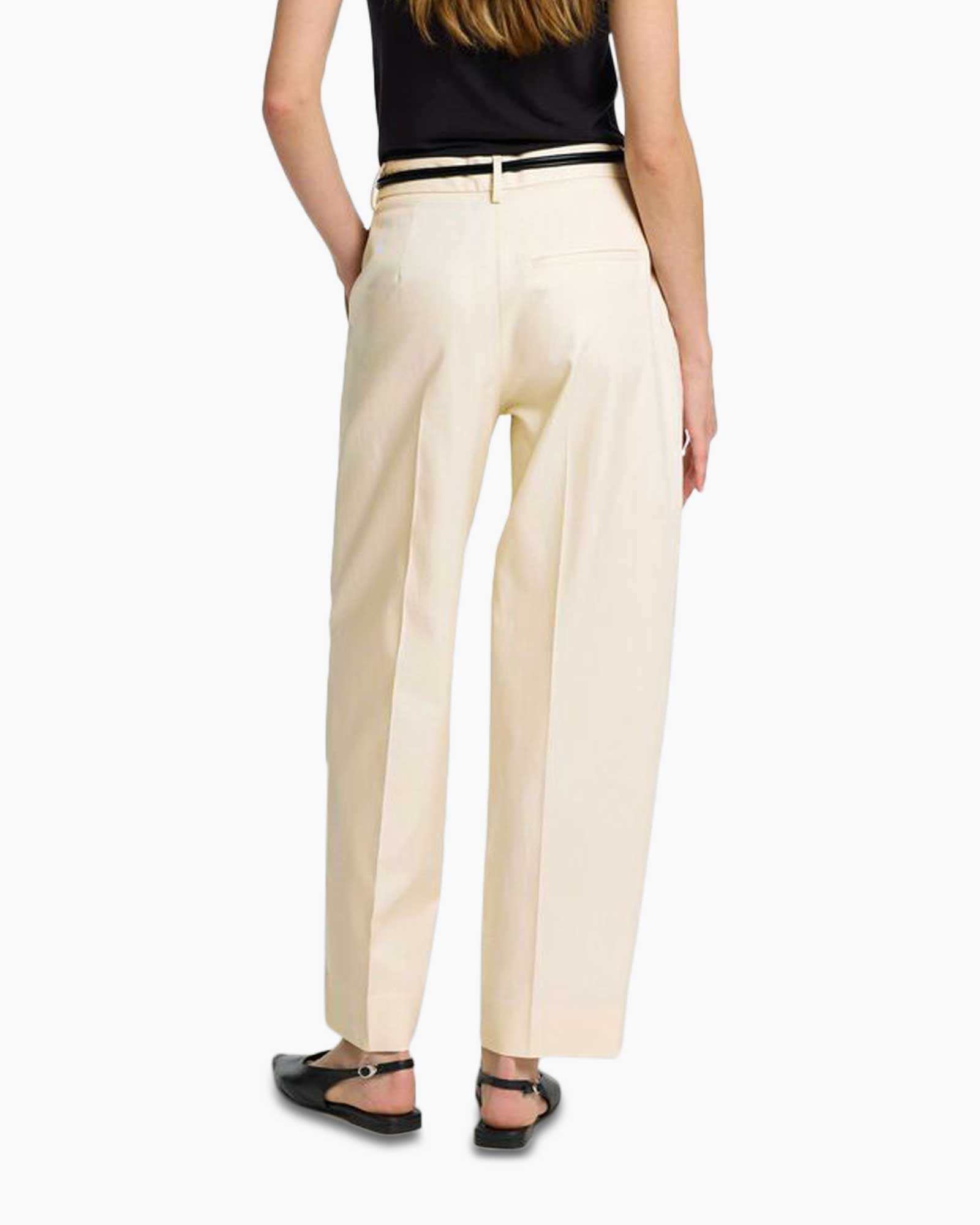 Broek Dora-merla Mw Barrel Pant Off White