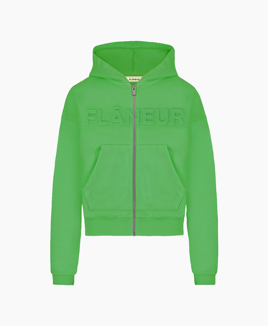 Flaneur Homme Vest Embossed Hoodie Groen