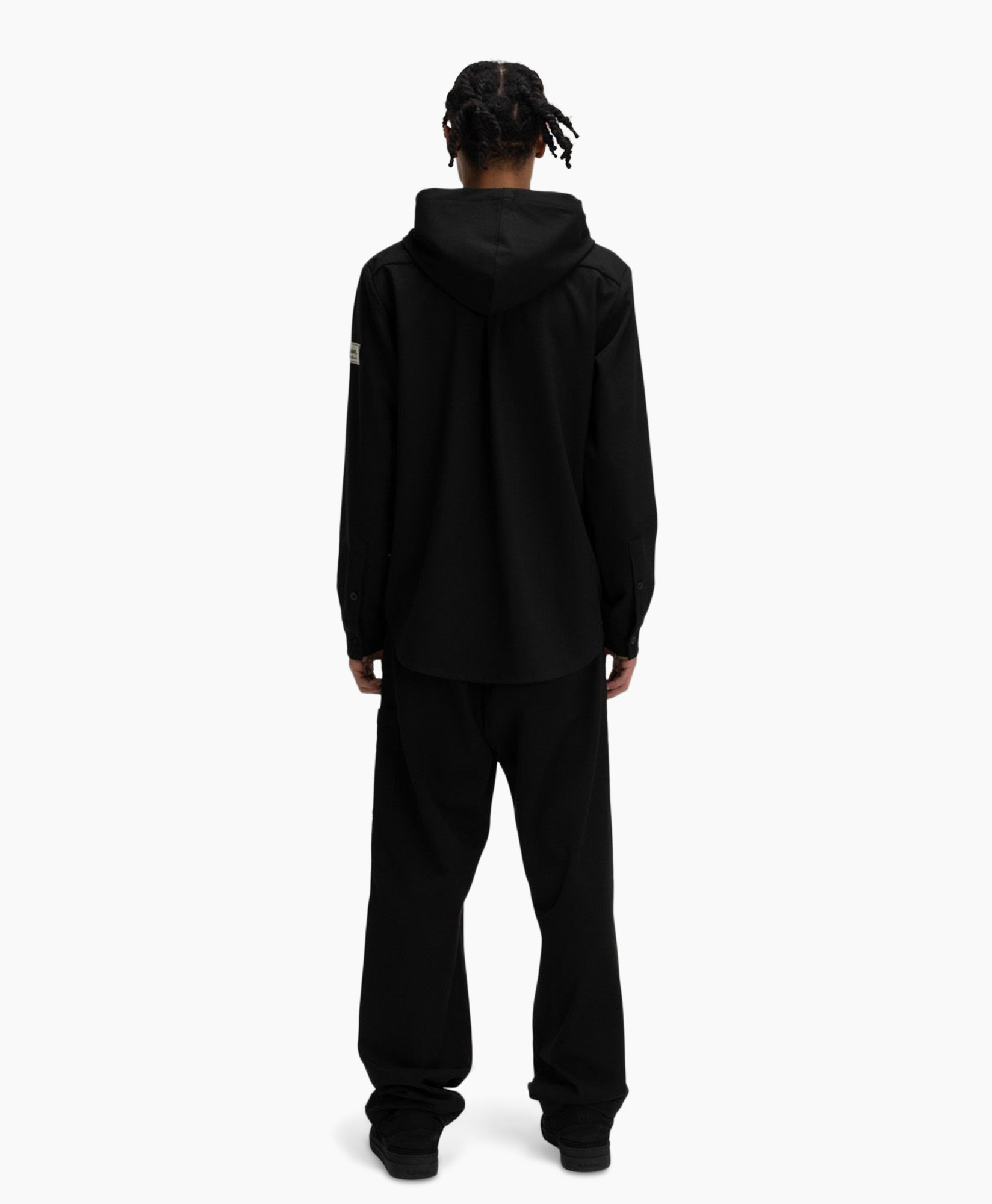 Flaneur Homme Hoodie Shirt Atelier Hooded Zwart