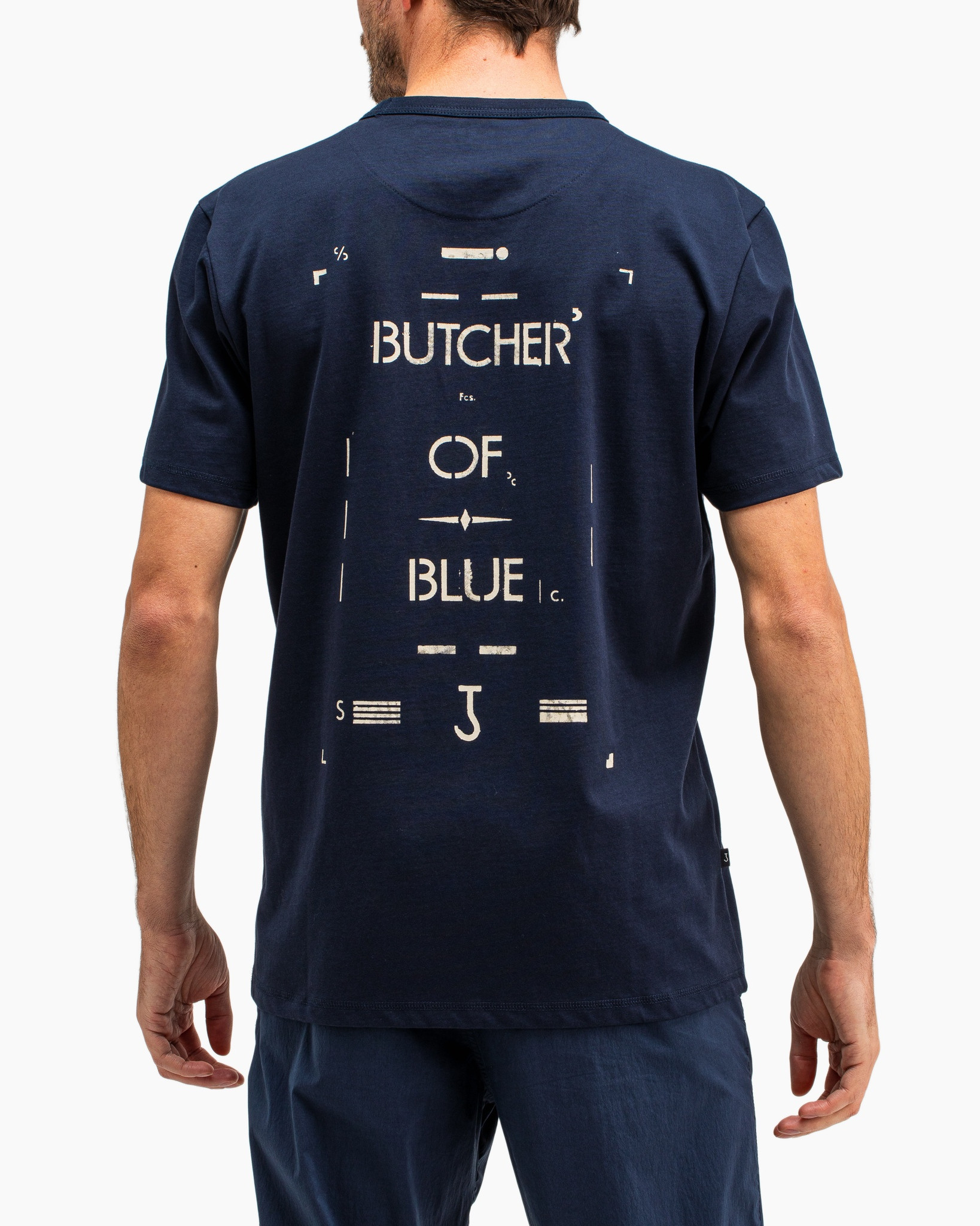 T-shirt Korte Mouw Army Stencil Tee Blauw