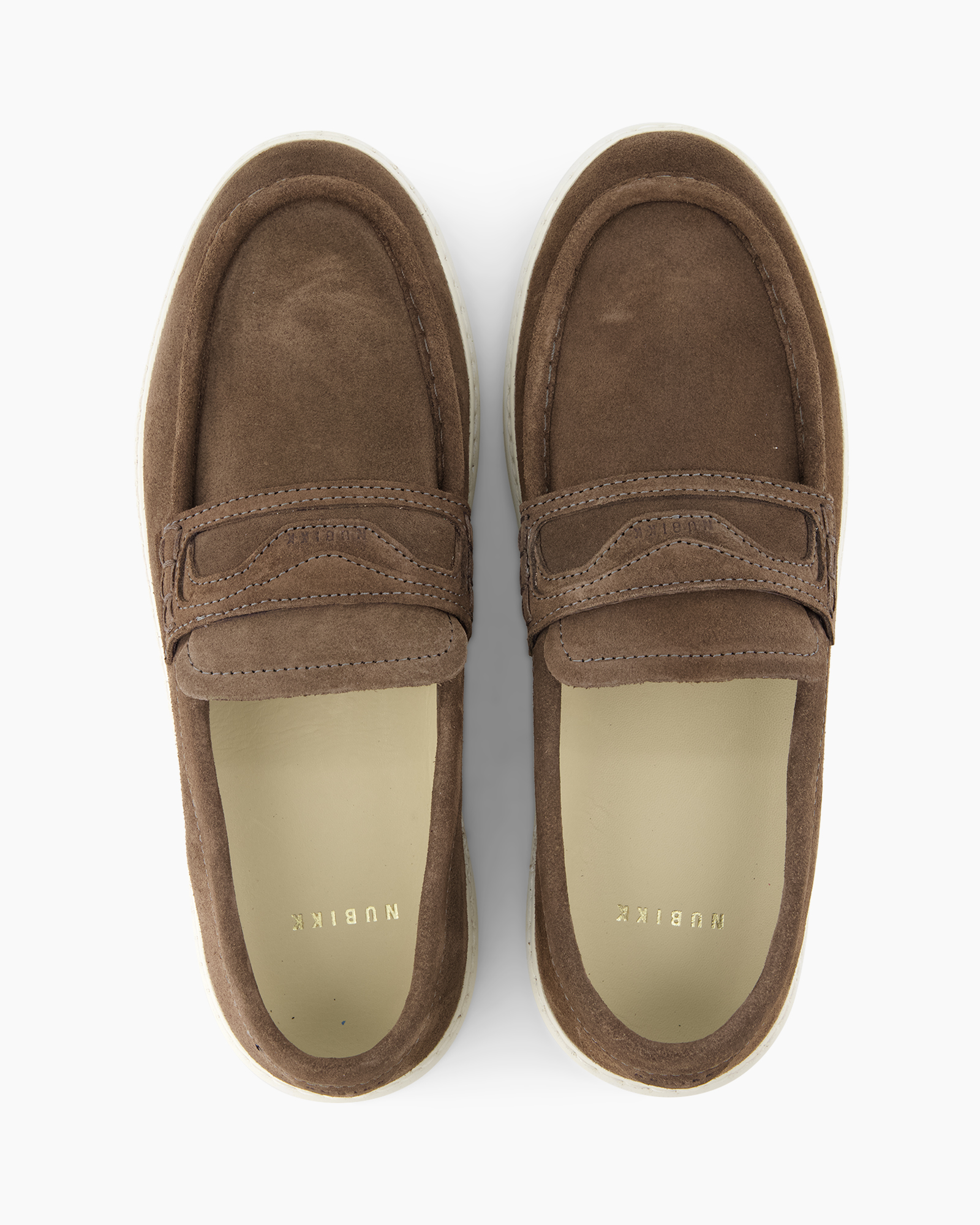 moccasins, slippers, brown, suede, two-tone
