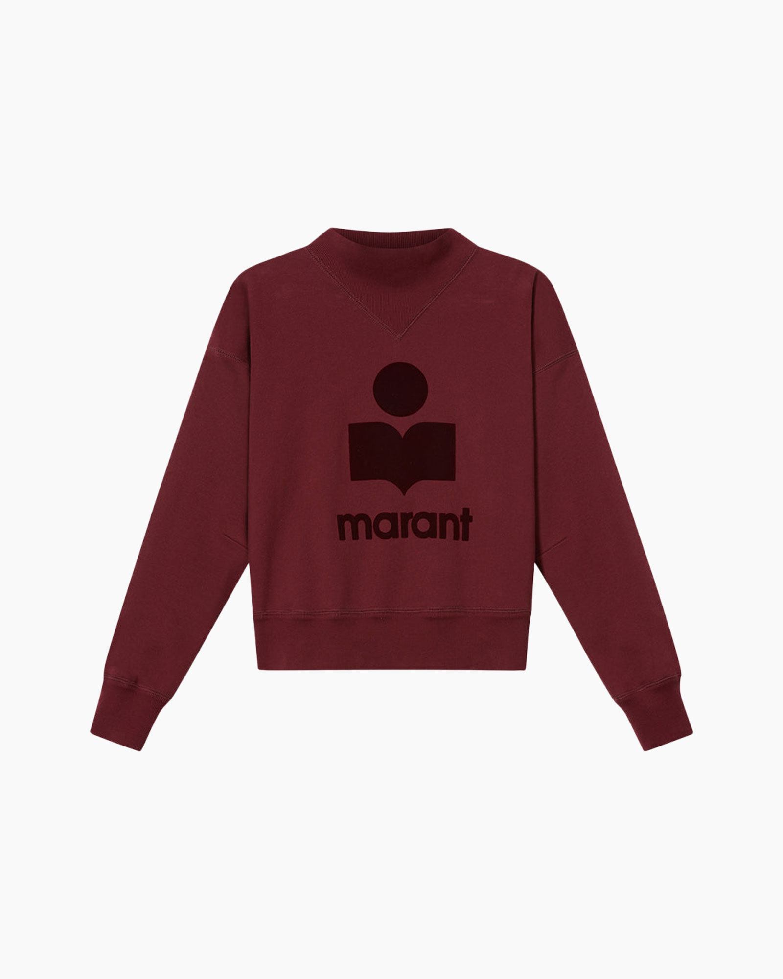 sweatshirt, burgundy, logo, lange mouwen, grafisch