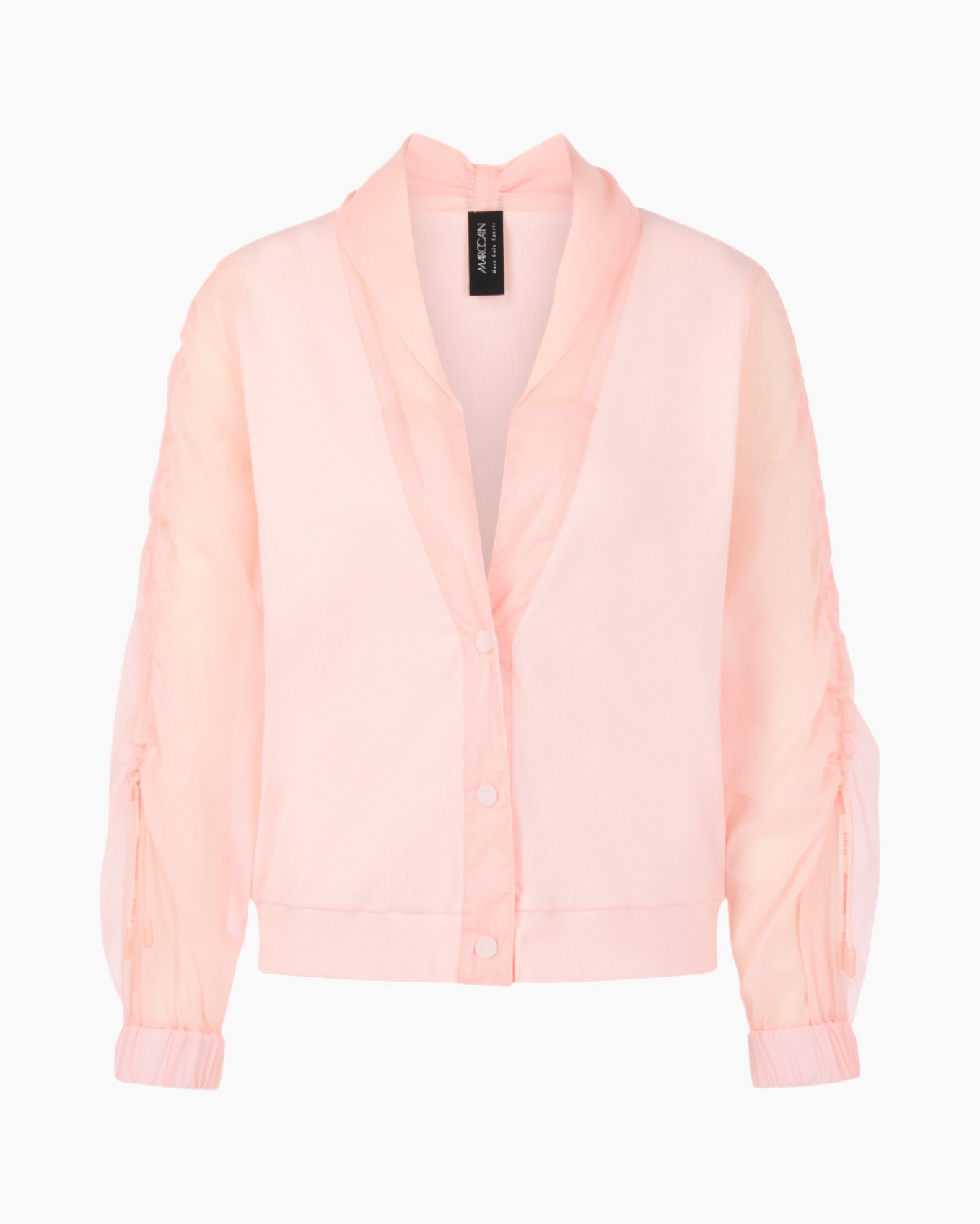 pink jacket, cardigan, zipper sleeves, long sleeves, crop jacket