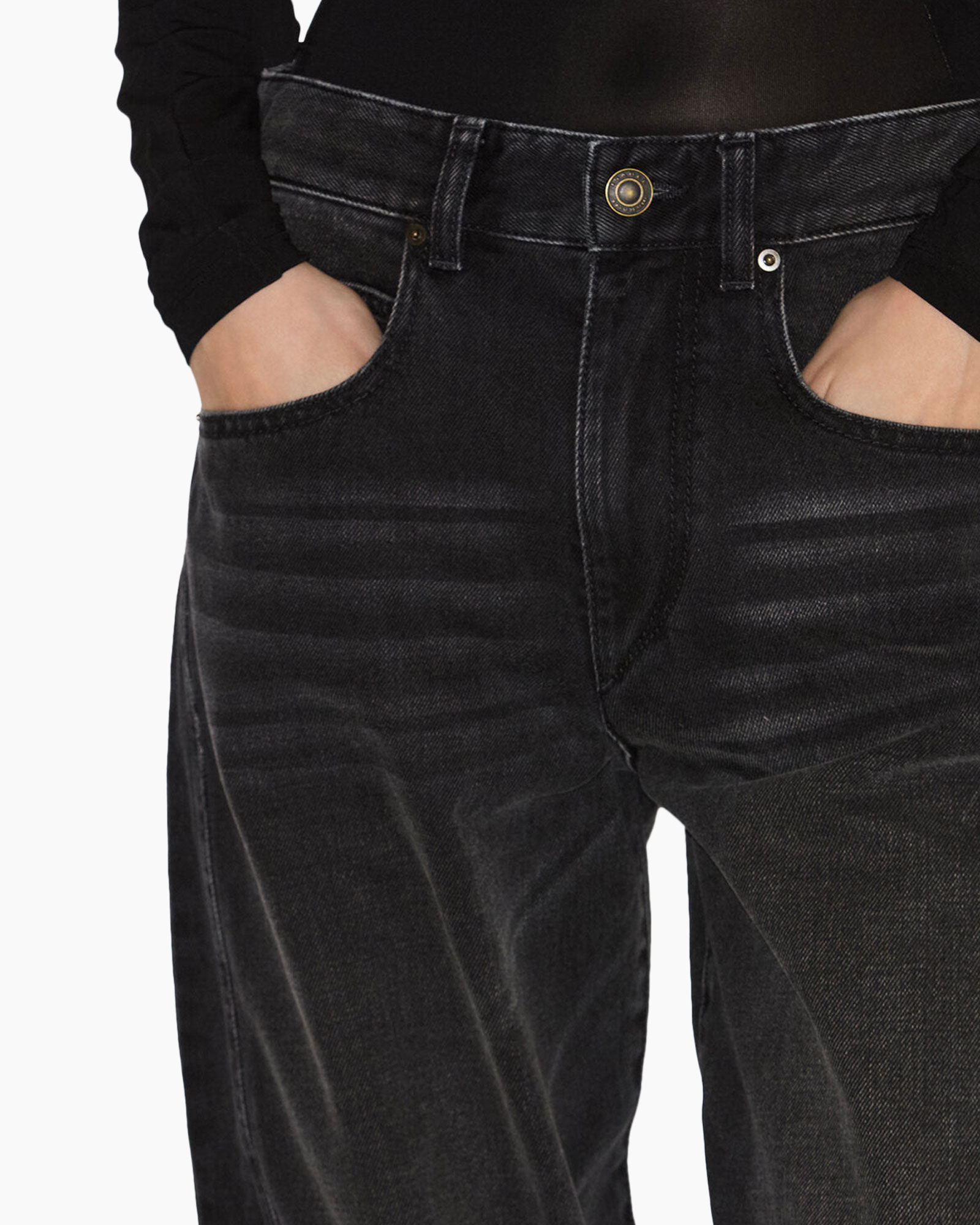 broek, denim, donkerwash, spijkerbroek, zakken