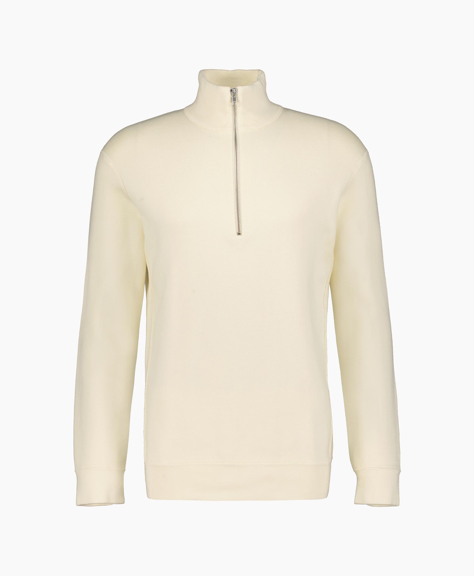 Nn07 Sweater Luis Half Zip Ecru