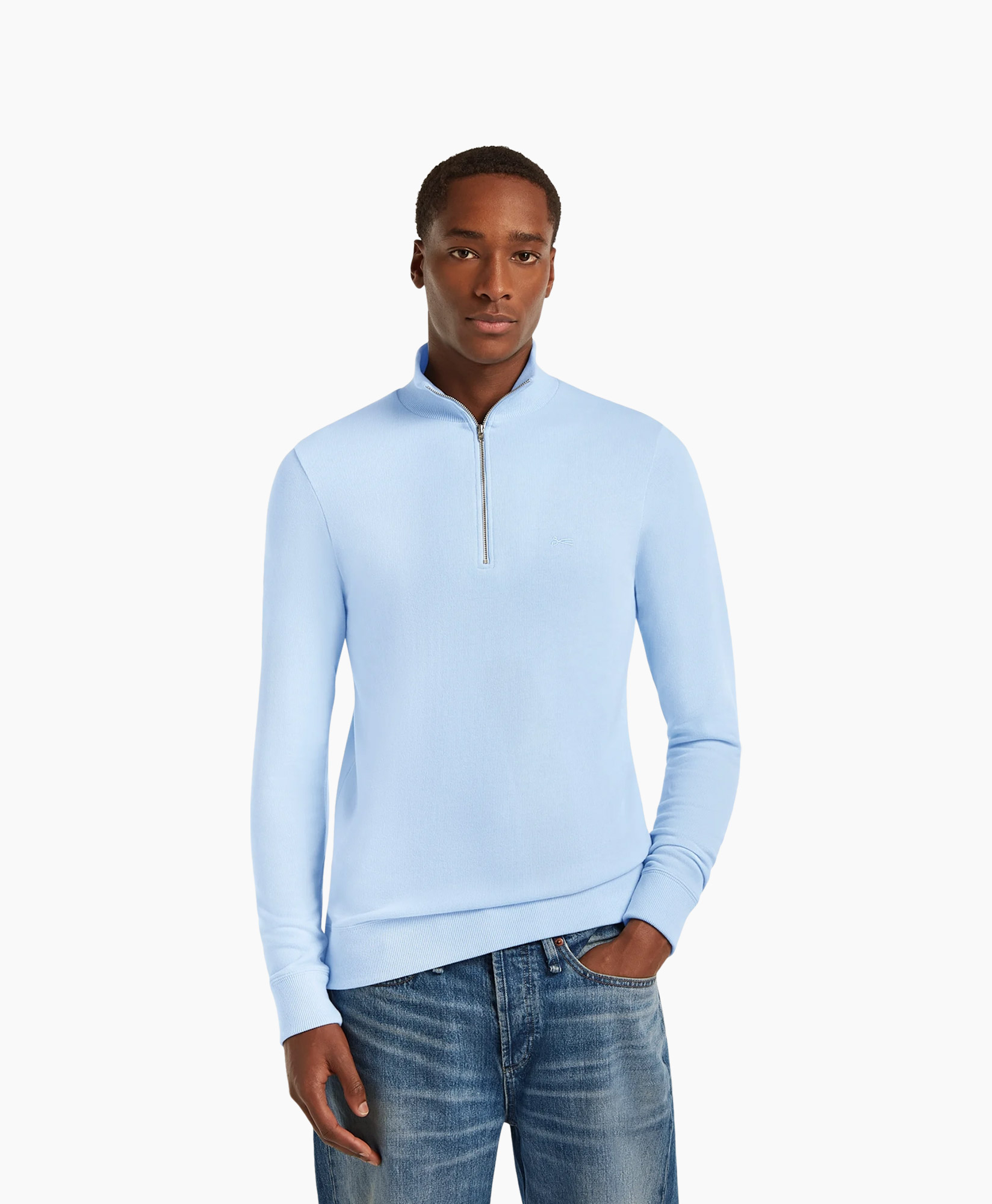 Pullover Roger Half Zip Cmj Blauw