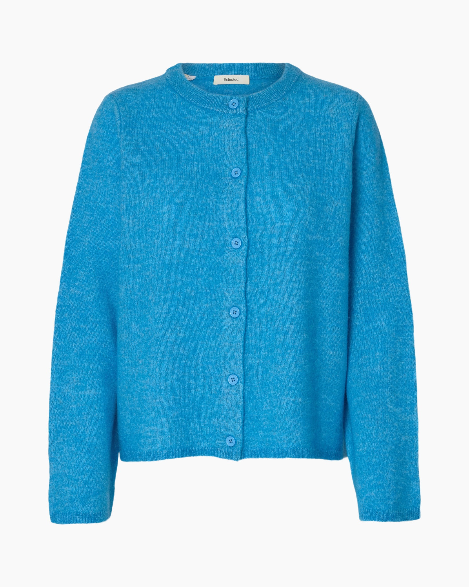 Vest Lulu New Ls Knit Cardigan Noos Blauw