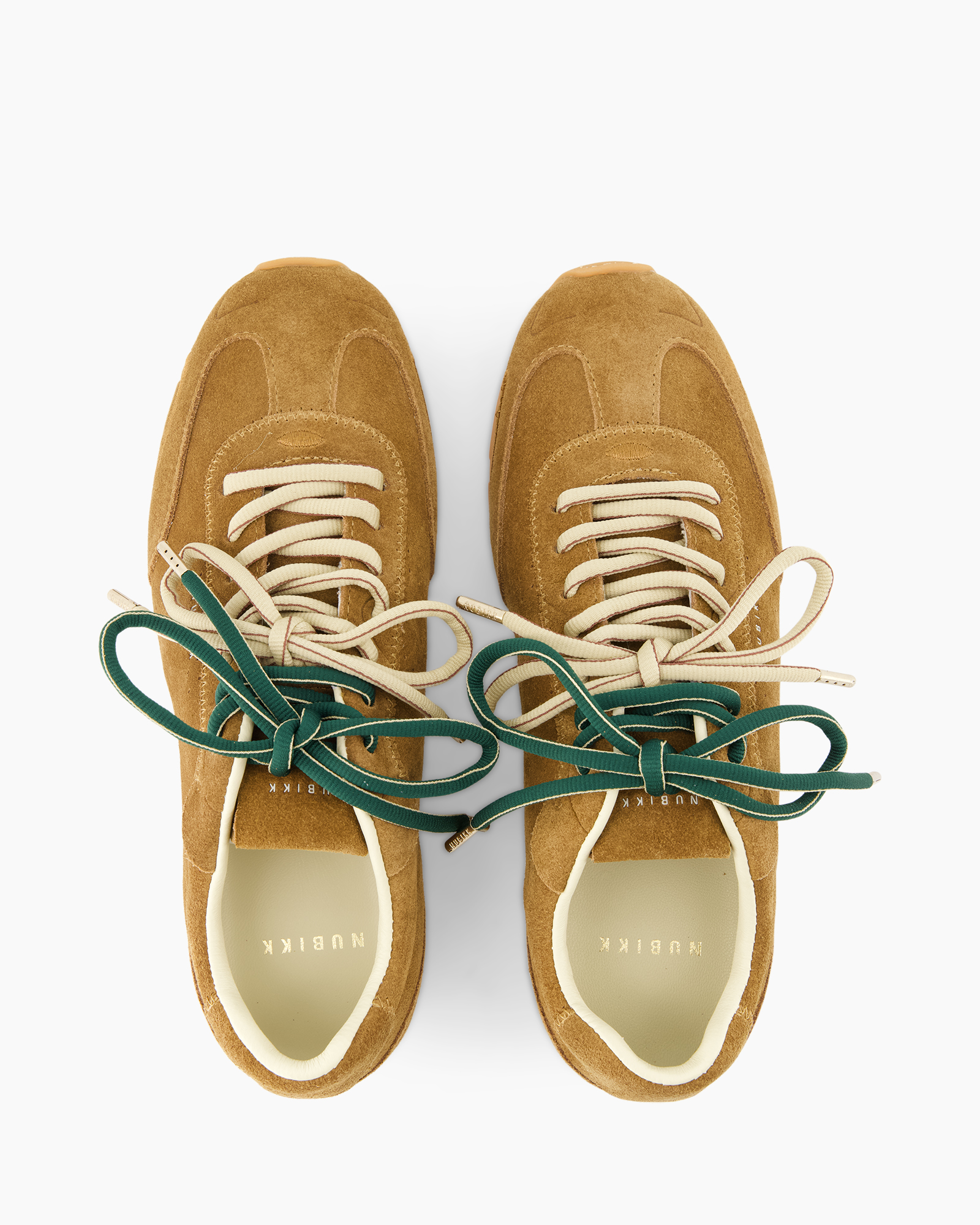 sneakers, suede, bruin, veters, lage-sneakers