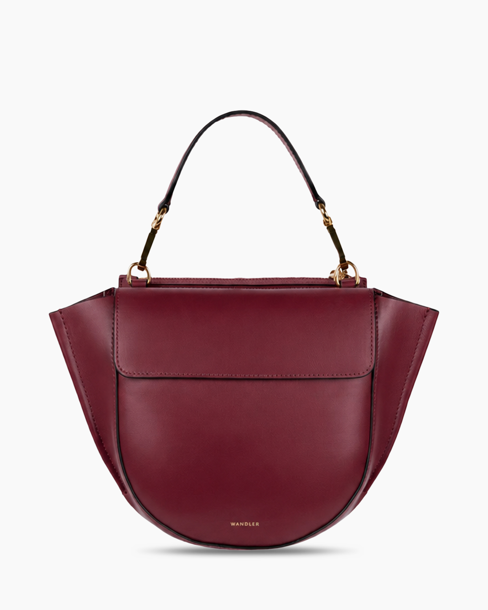 handtas, tasje, schoudertasje, maroon, metaalkleur hardware