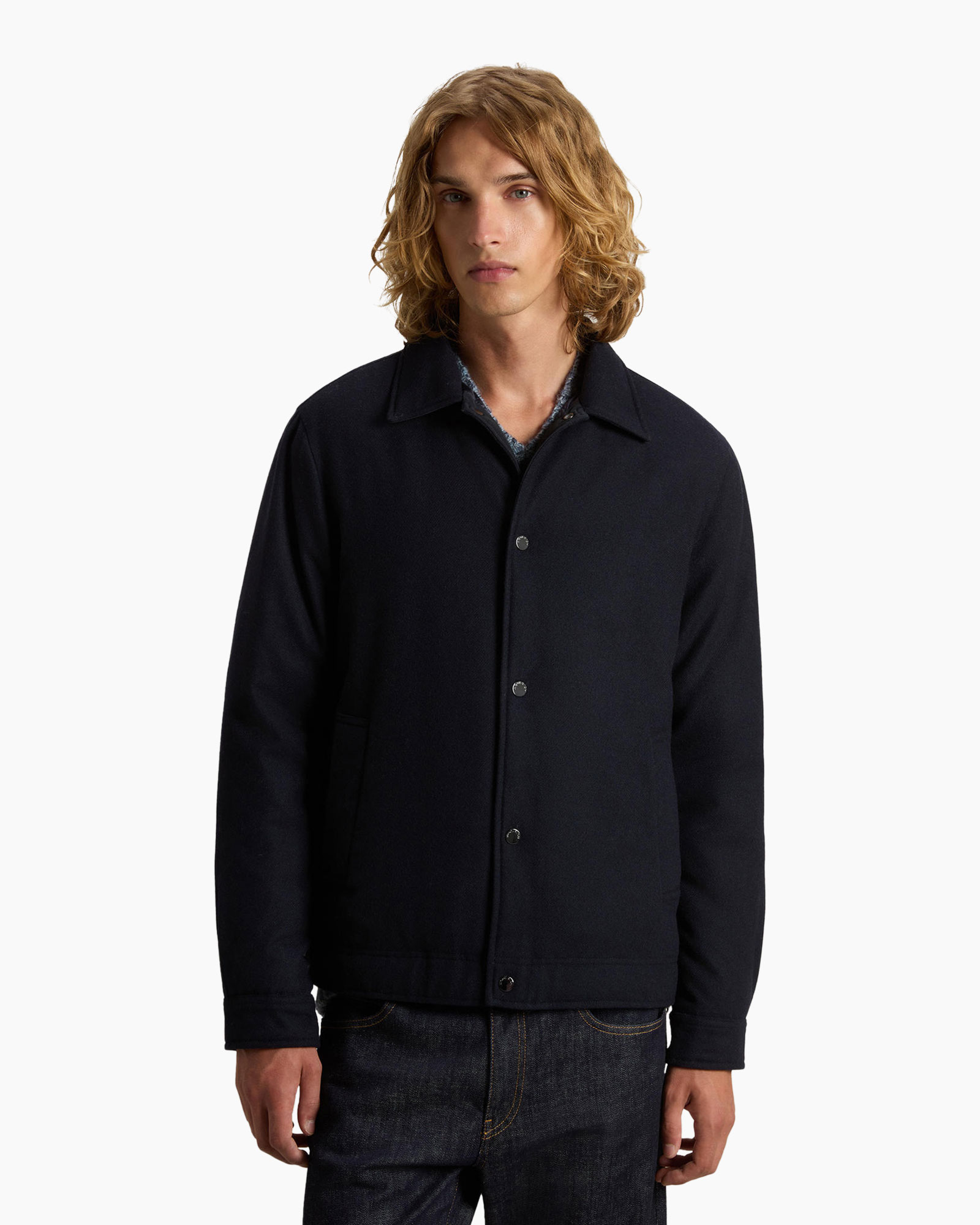 Jack Wool Keating Shirt Blauw