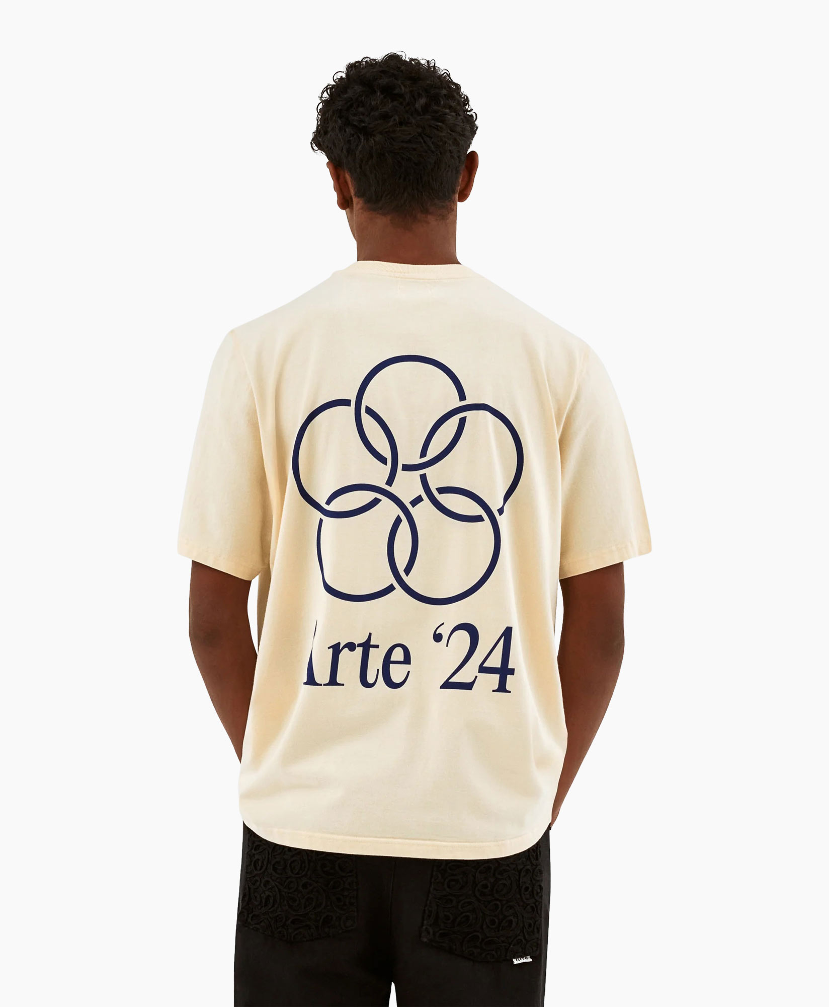 T-shirt Korte Mouw Arte'24 Circles Back Off White