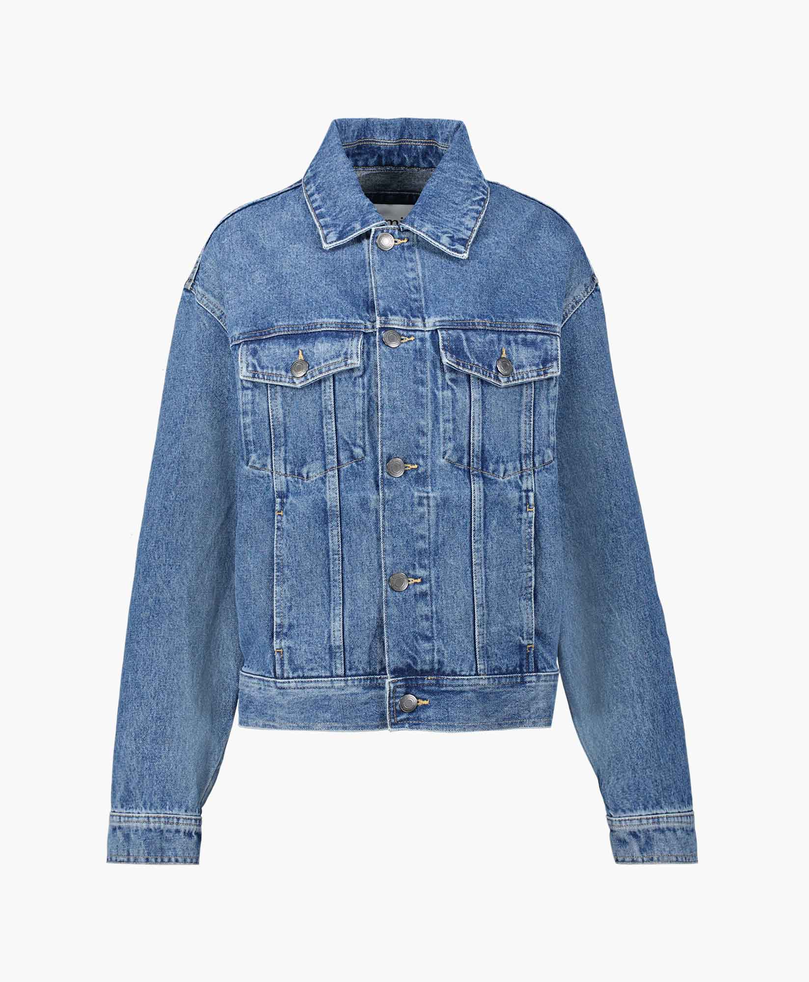 Ami Jack Boxy Denim Blauw