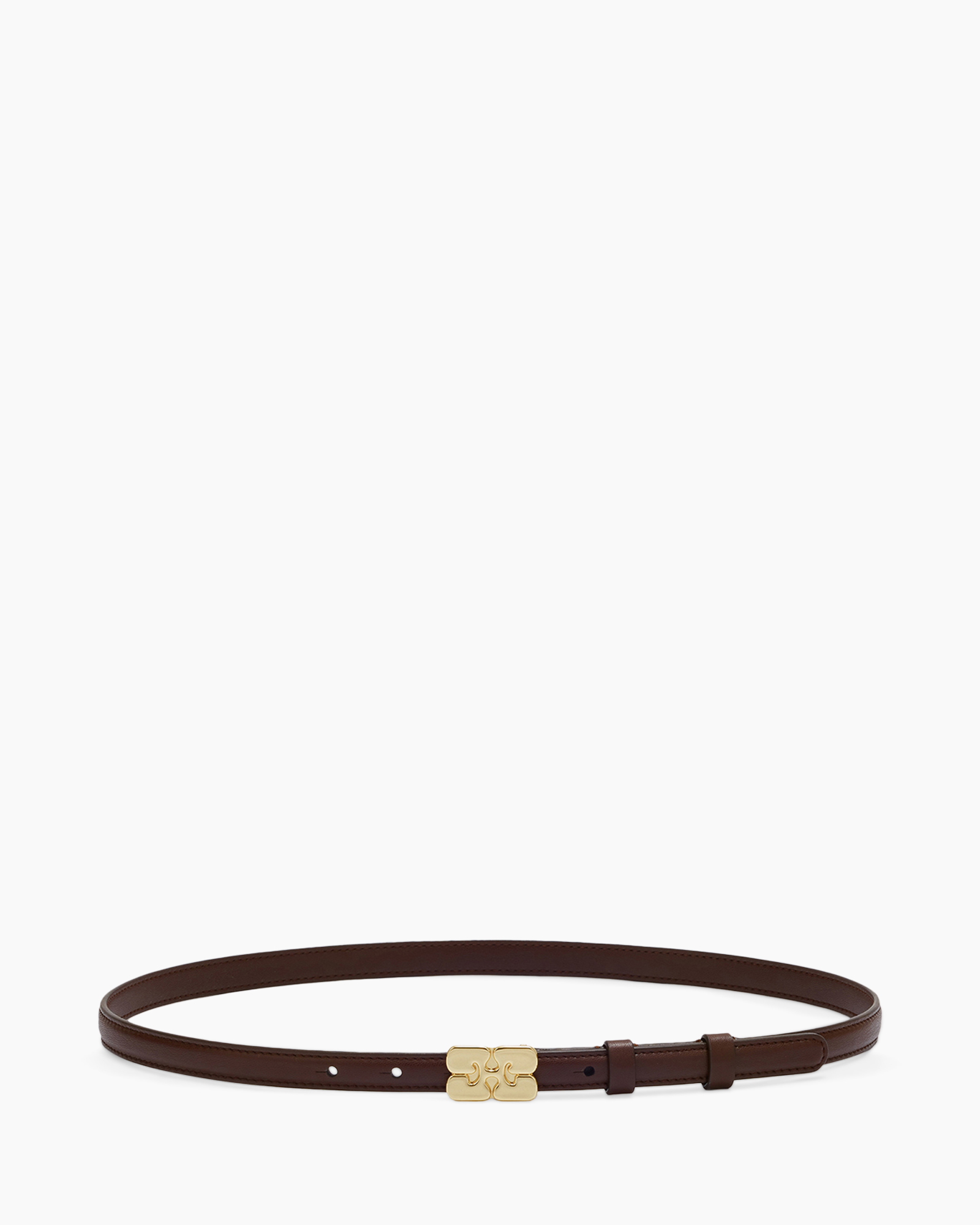 riem, leer, bruin, gouden gesp, talje riem