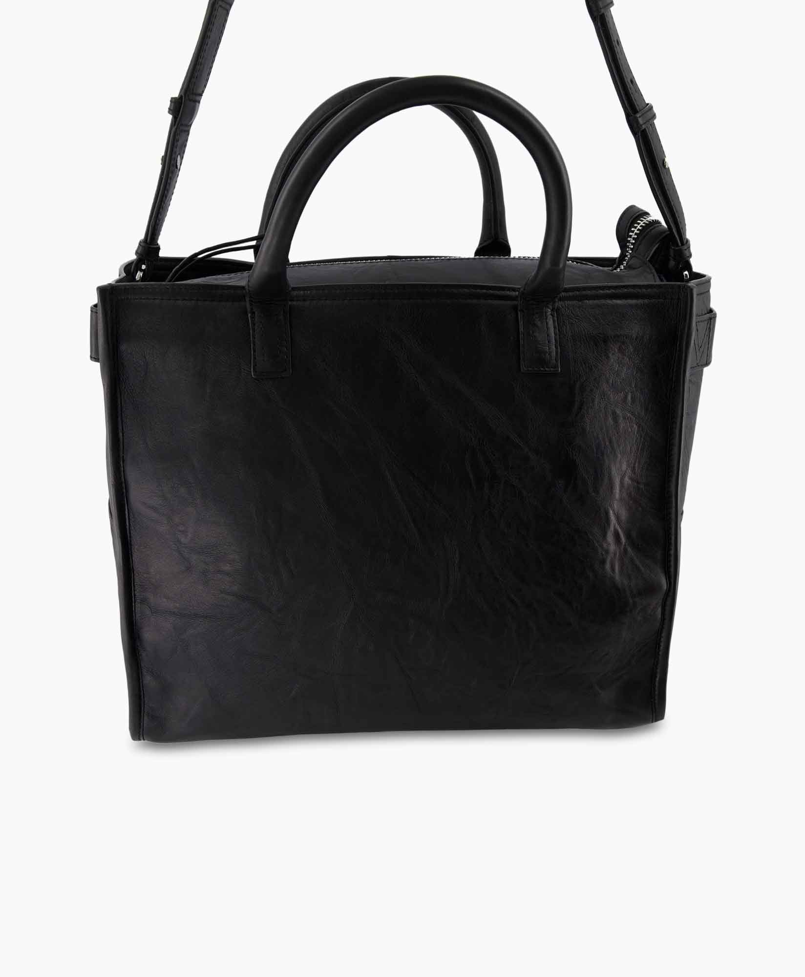 Shopper Angel Tote Wings Cow Burnish Zwart