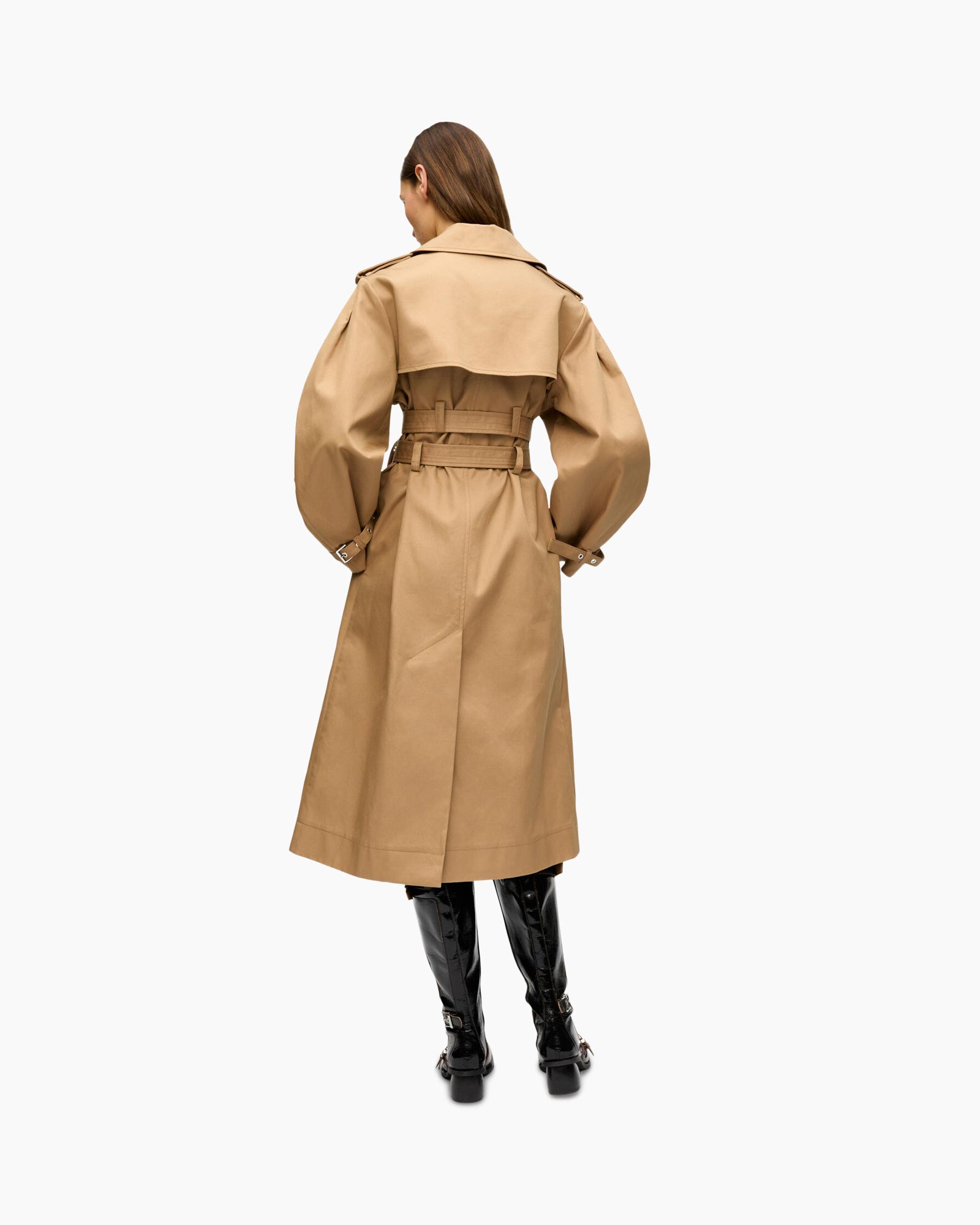Trenchcoat Bonded Cotton Trench Zand