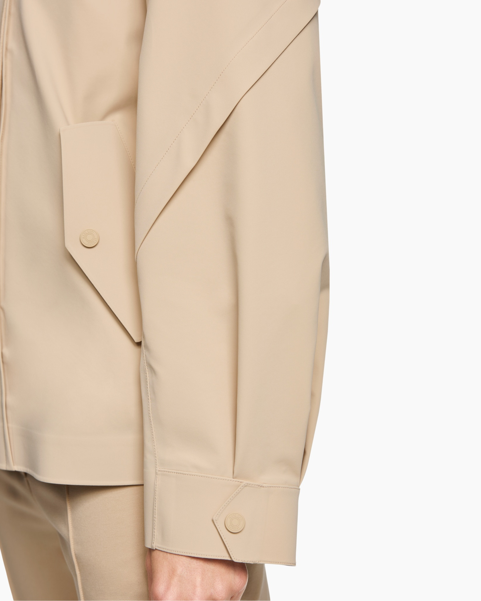 Coat, Blazer, Jacket, Long Sleeve, Khaki