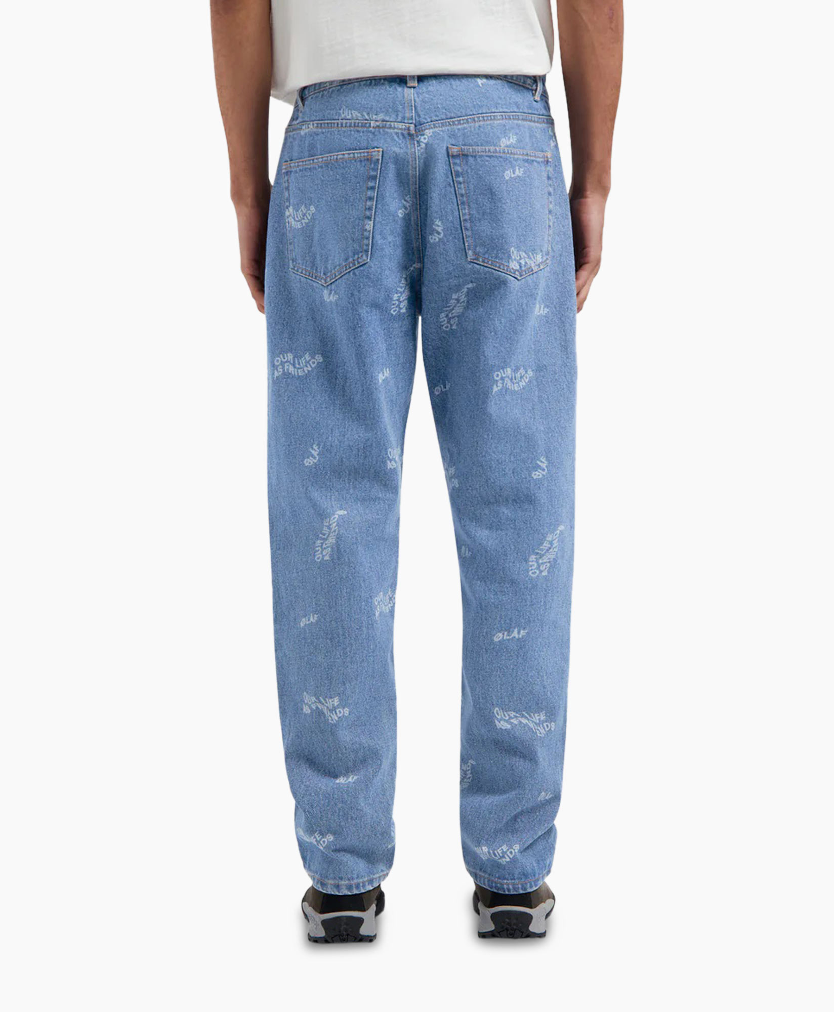 Jeans Wavy Aop Denim Blauw