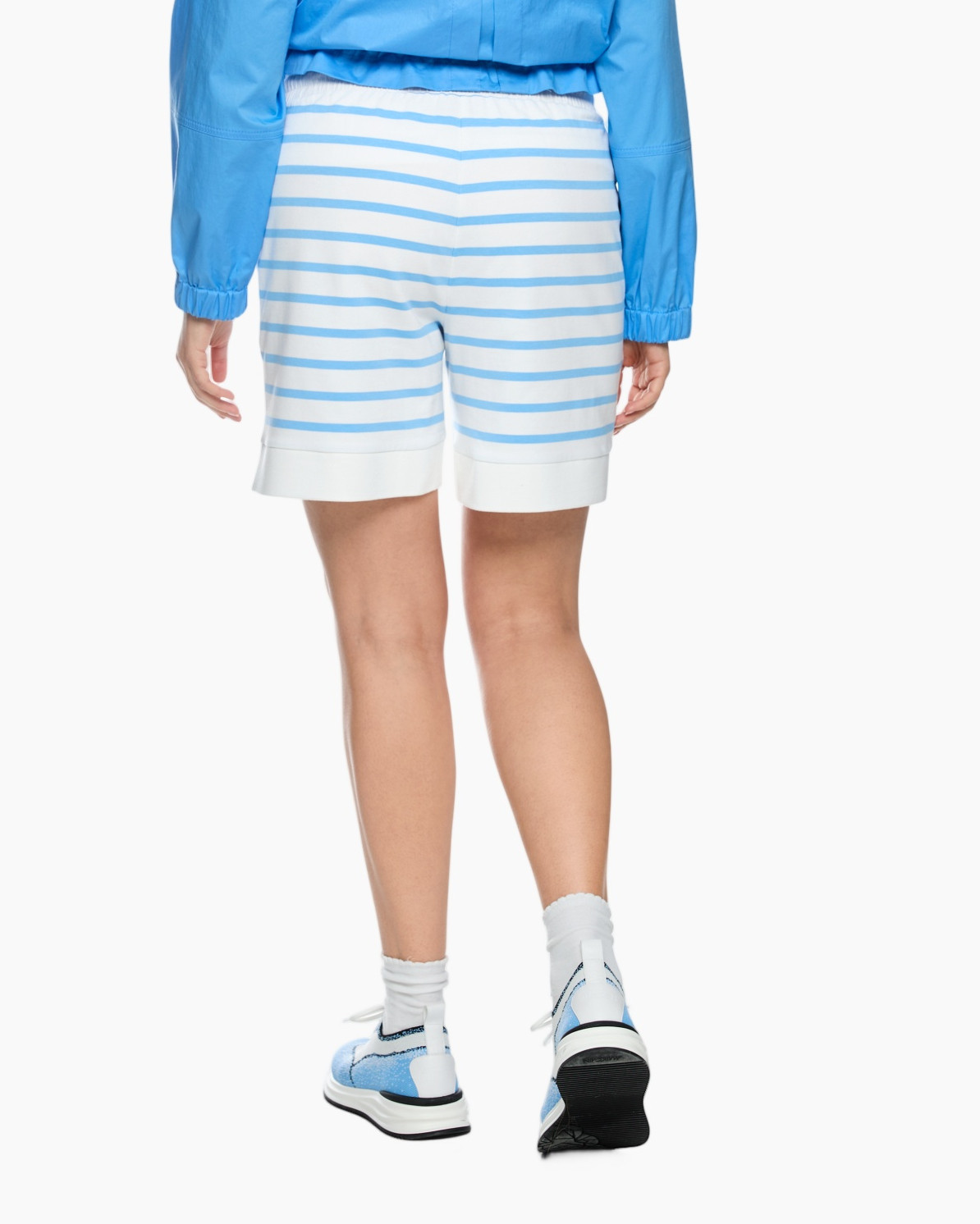 shorts, striped, drawstring, blauw, sneakers