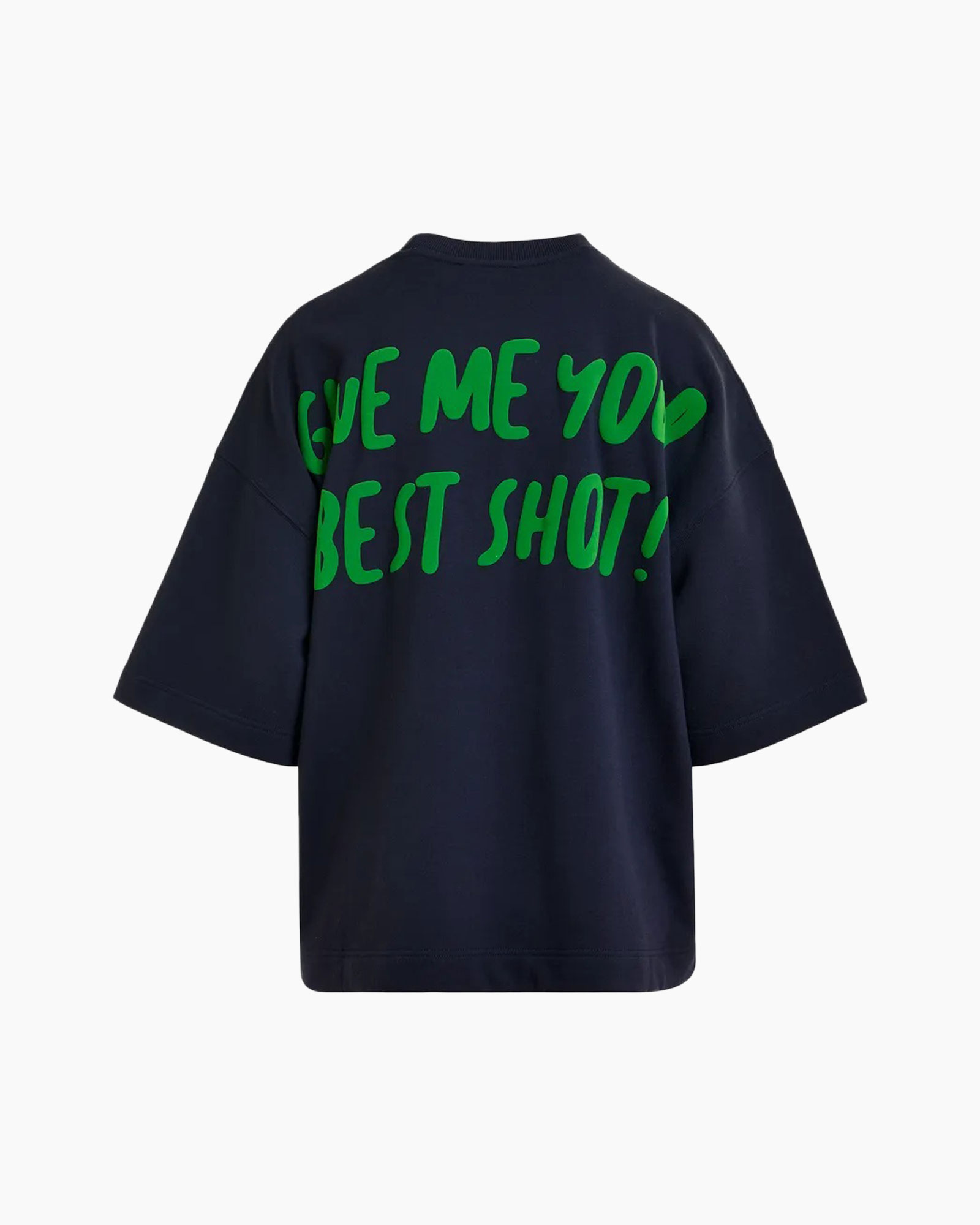 tshirt, top, short sleeve, graphic, green text