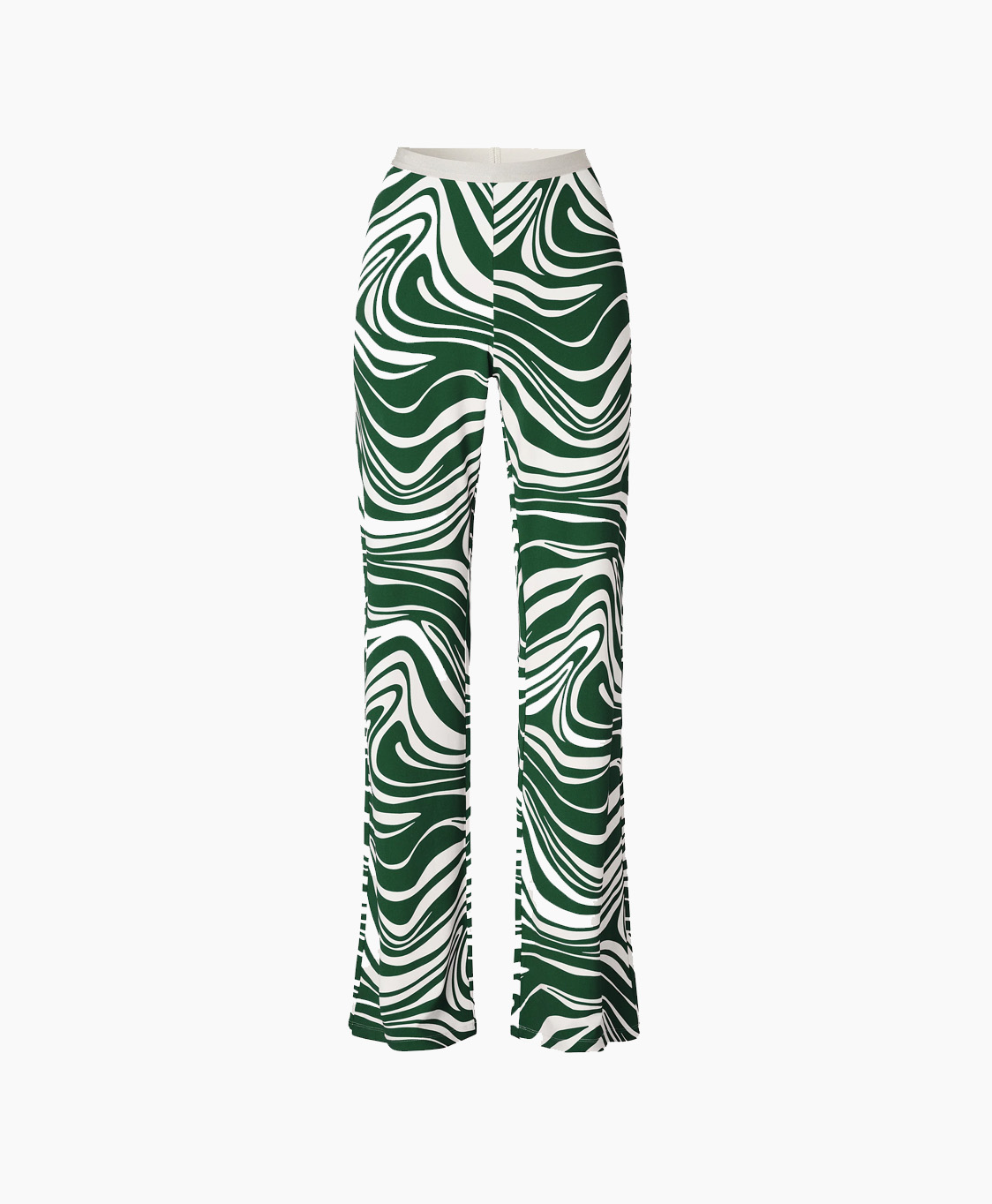Trvl Drss Flared Broek 05-t1073-45x Groen dessin