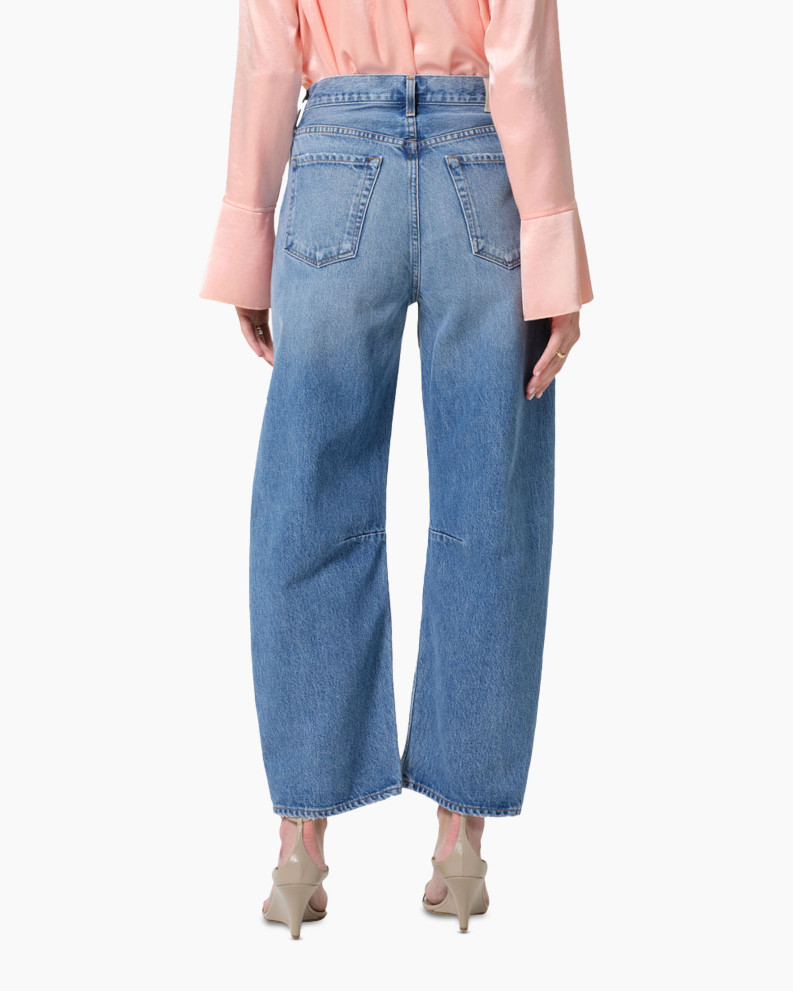 jeans, wide leg, blue denim, high waist?, pocket
