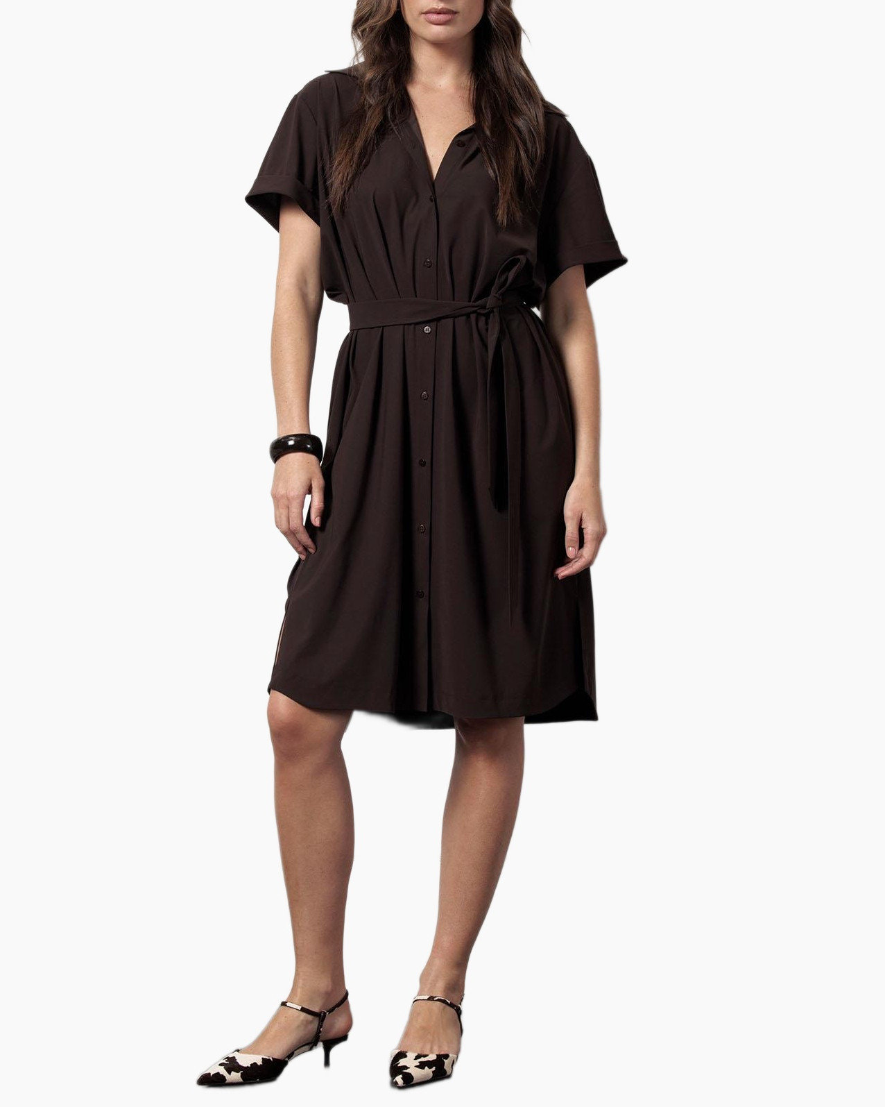 Jurk Louna Blouse Dress Donker Bruin
