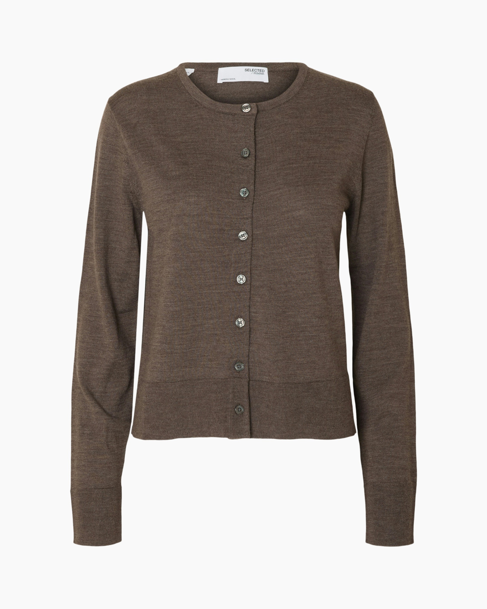Vest Thea Ls Knit Merino Cardigan Noo Mauve