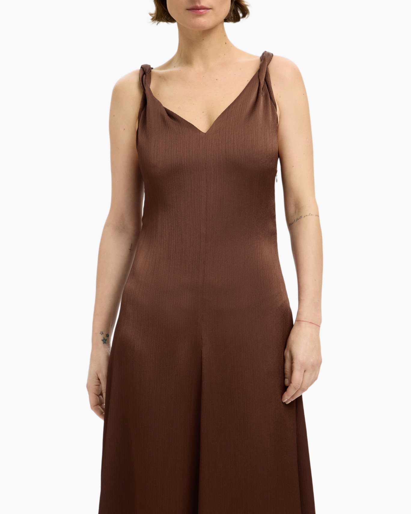 Jurk Nora Twisted Ankle Strap Dress B Bruin