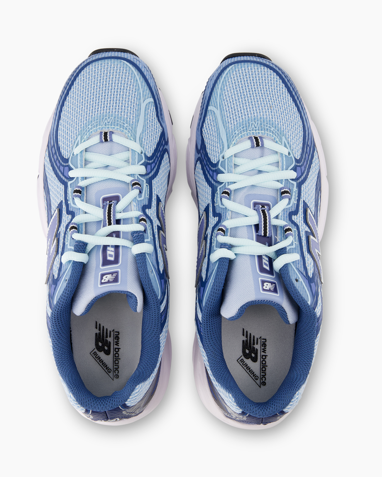 hardloopschoenen, meshbovenwerk, blauw, veters, merkloos ontwerp