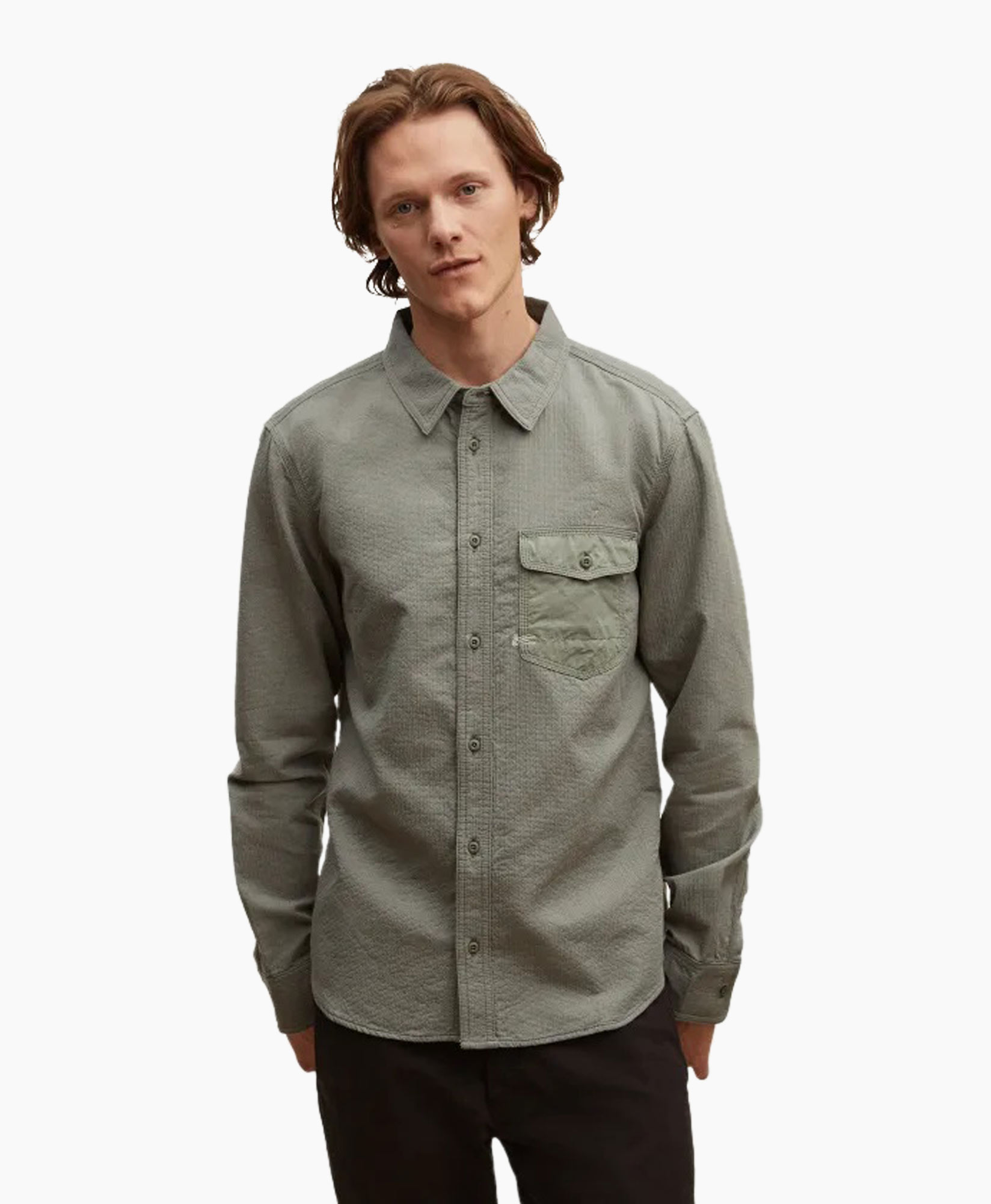 Overhemd Worker Reg Shirt Sfm Groen