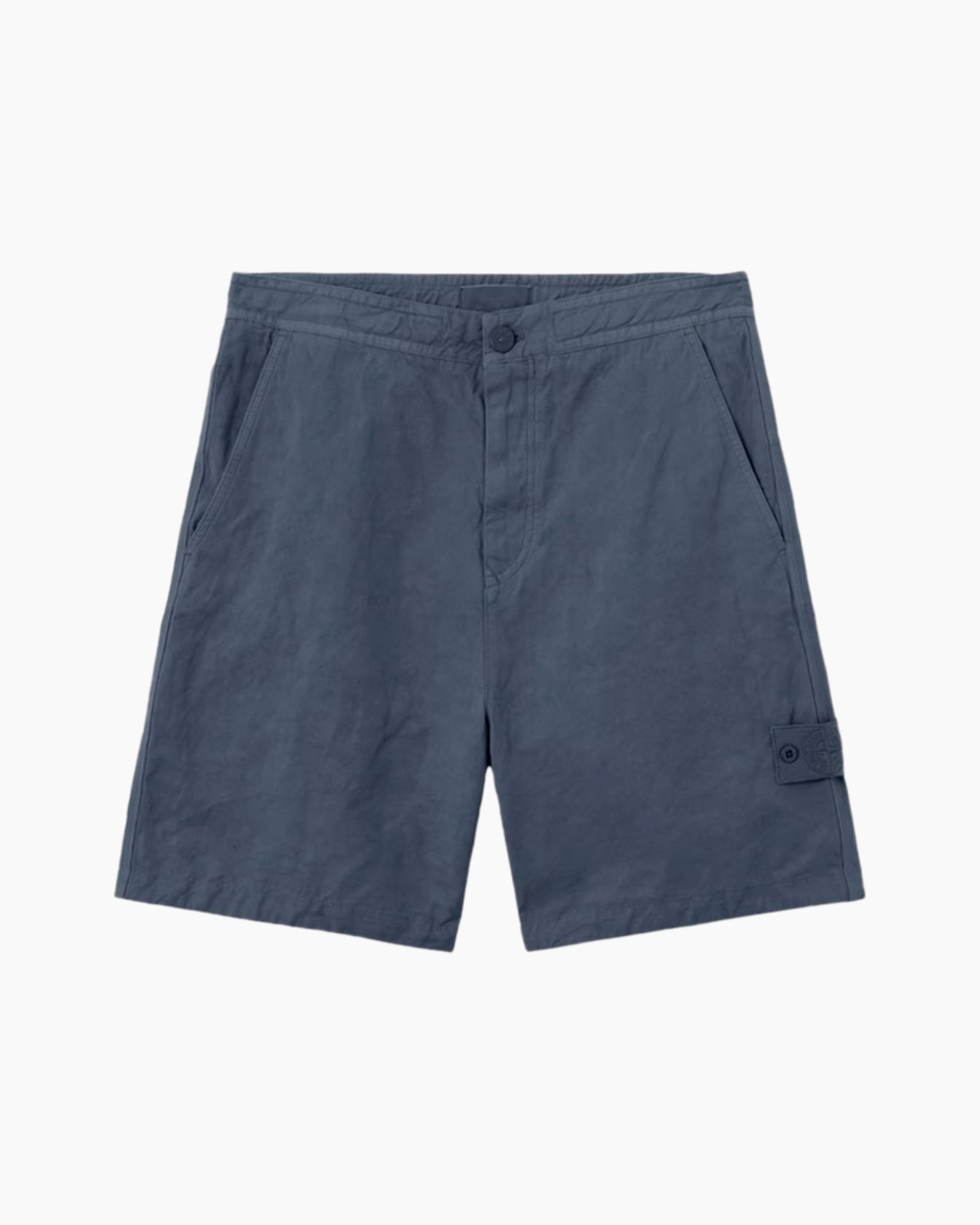 shorts, cargo, knee-length, solid, blauw