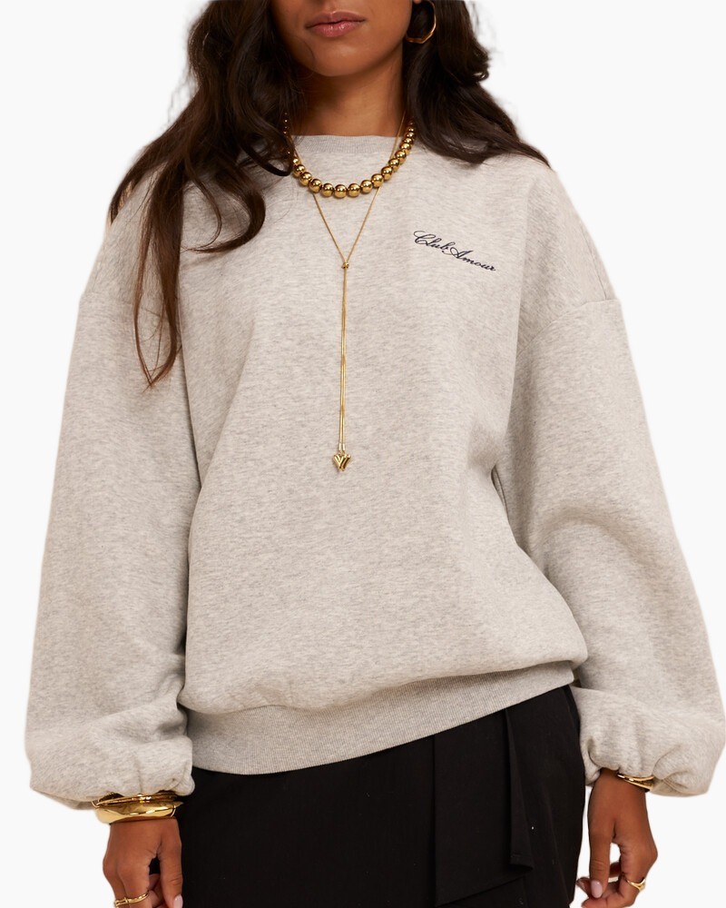 kangvorm, trui, grijs, oversized, lange mouwen