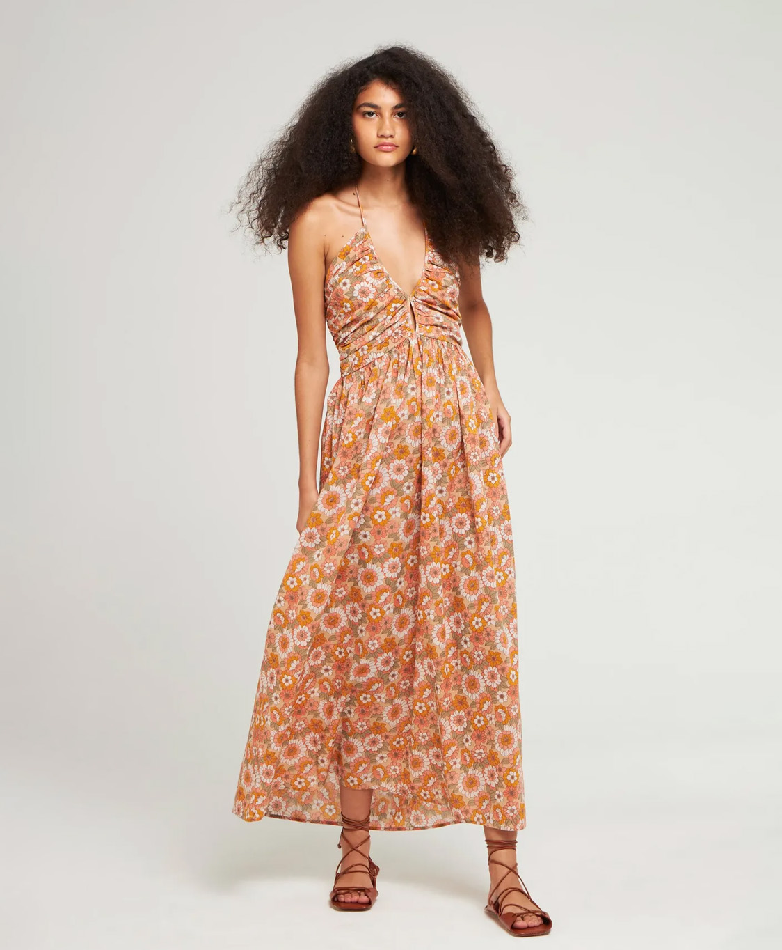 Antik Batik Jurk Blossom1sun Roestbruin