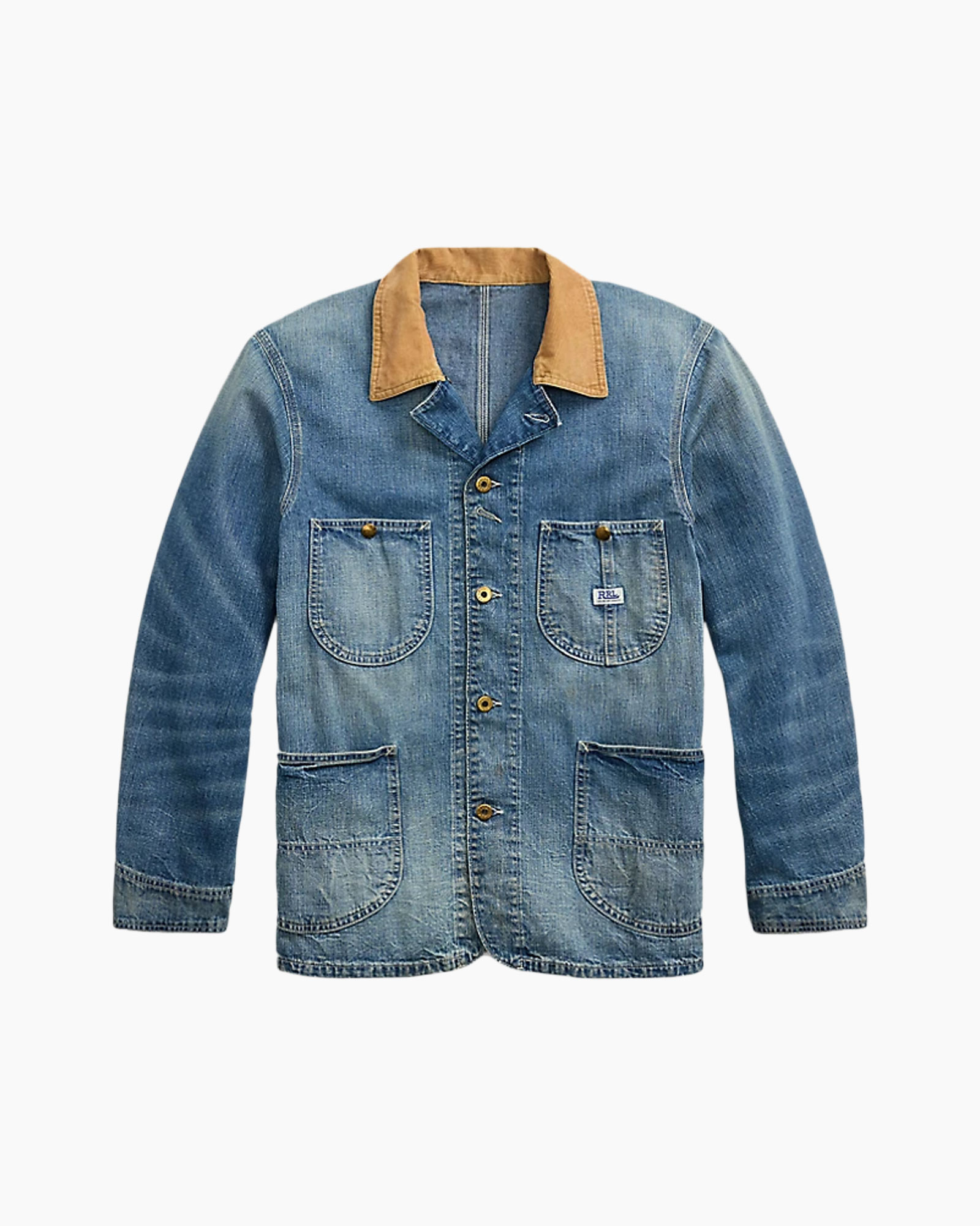 denim, jassen van spijker, patchzakken, knopsluiting, kraag