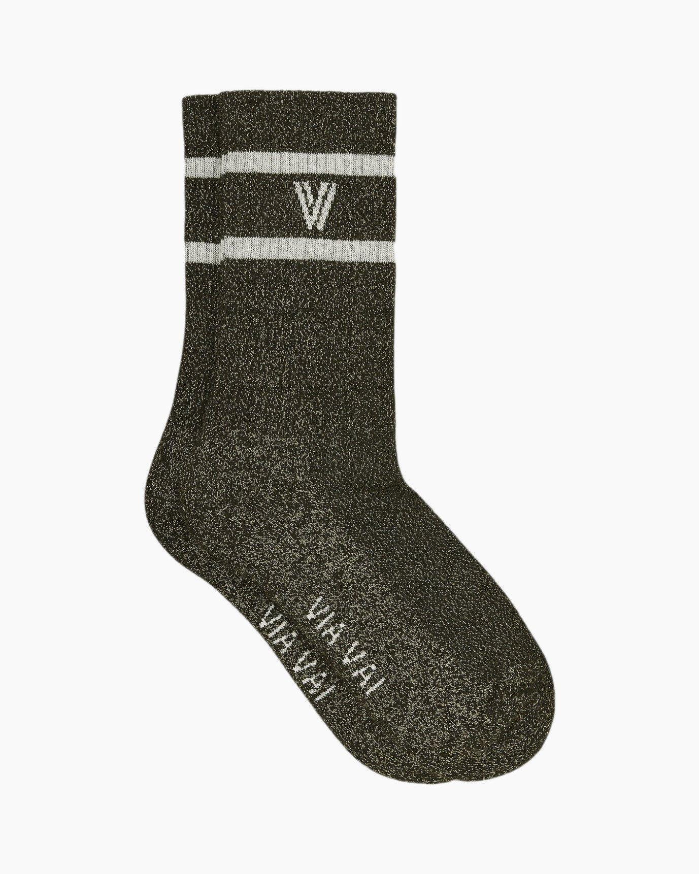 socks, crew, knit, brown, striped