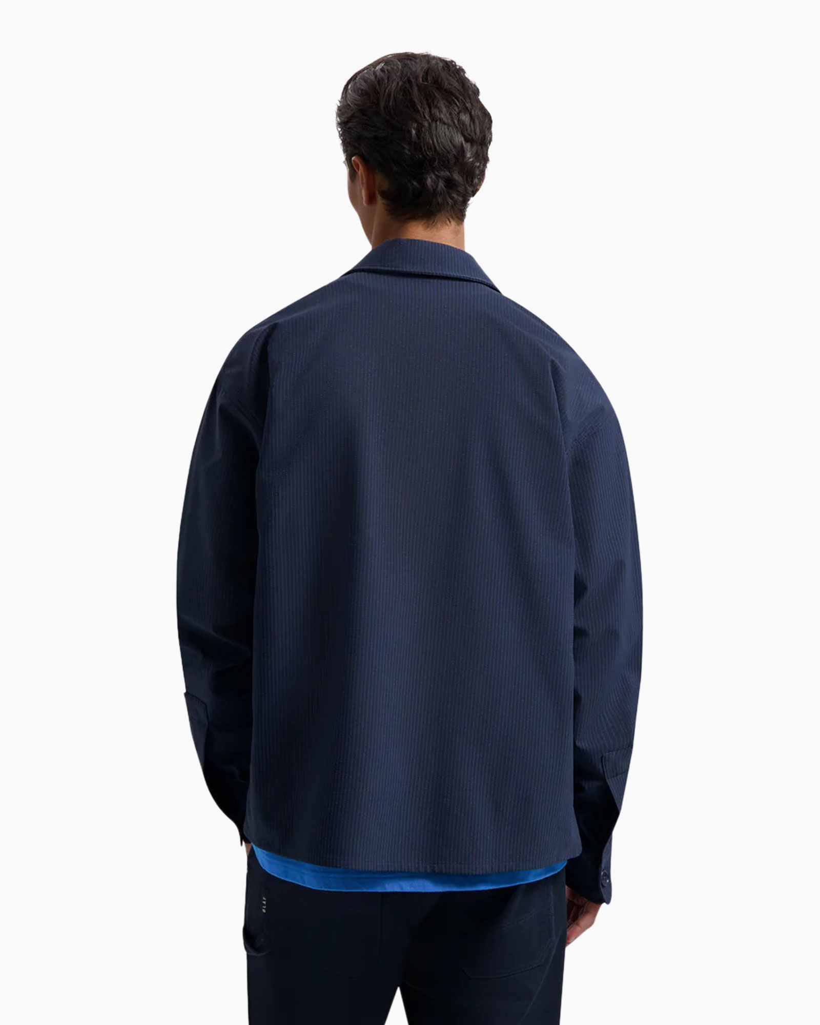 Overshirt Bonded Pocket Overshirt Donker Blauw