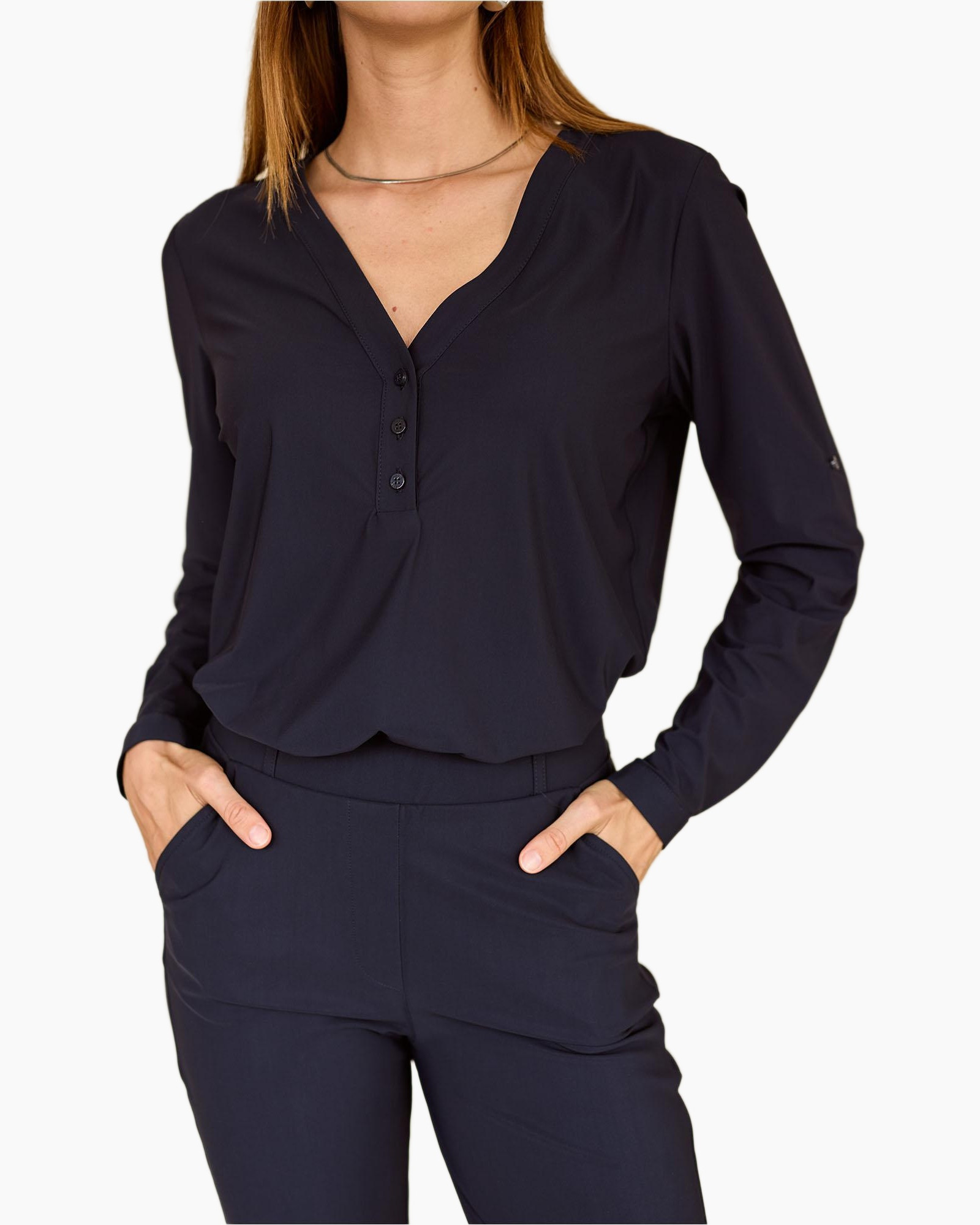 Blouse Evi Donker Blauw