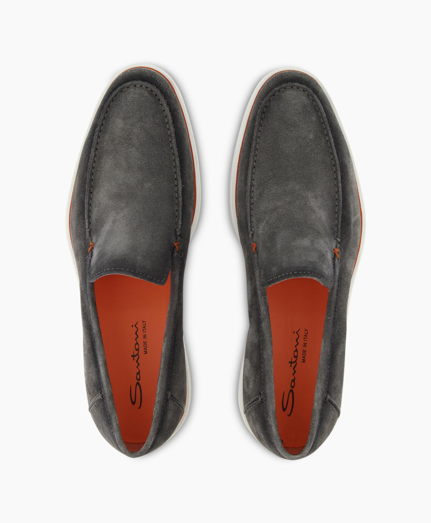 Santoni Loafer Drain Grijs
