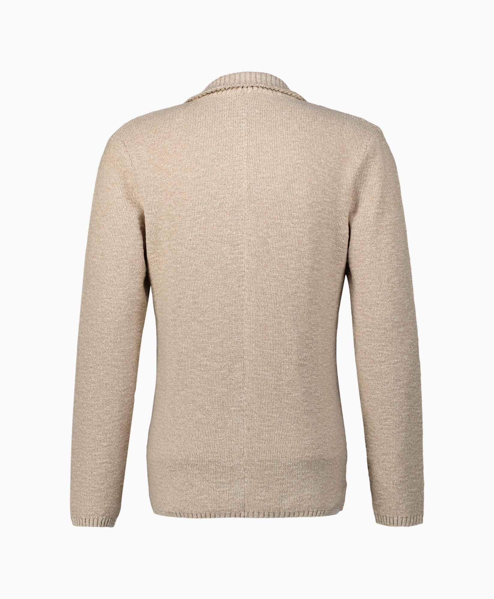 Jack Knit With Rib Details Beige